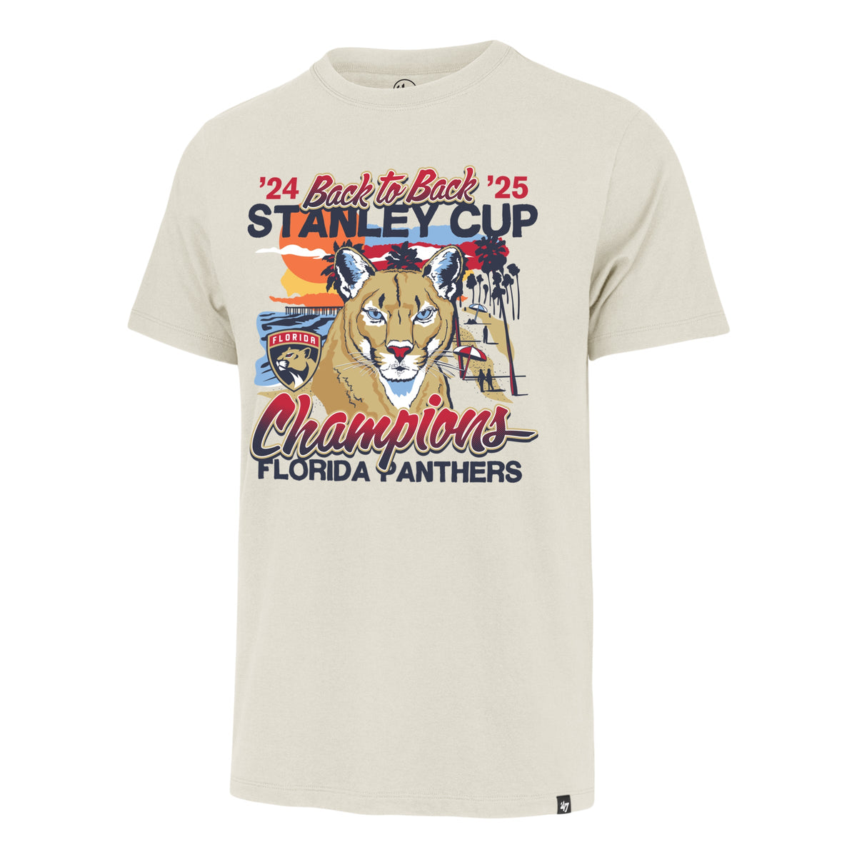 FLORIDA PANTHERS STANLEY CUP CHAMPS '47 FRANKLIN TEE DUNE
