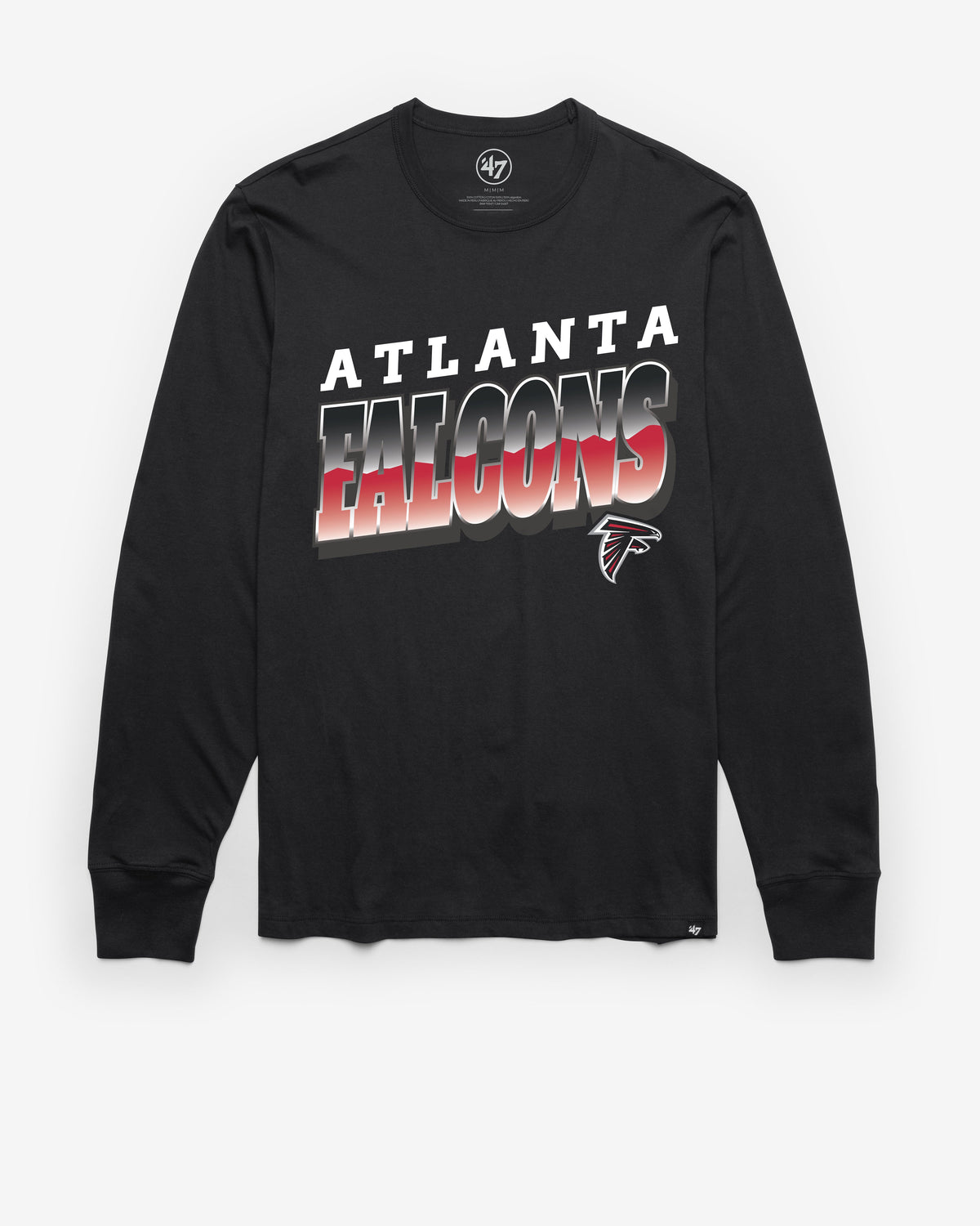 ATLANTA FALCONS POLISHED '47 FRANKLIN LONG SLEEVE TEE FLINT BLACK
