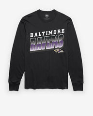 BALTIMORE RAVENS POLISHED '47 FRANKLIN LONG SLEEVE TEE FLINT BLACK