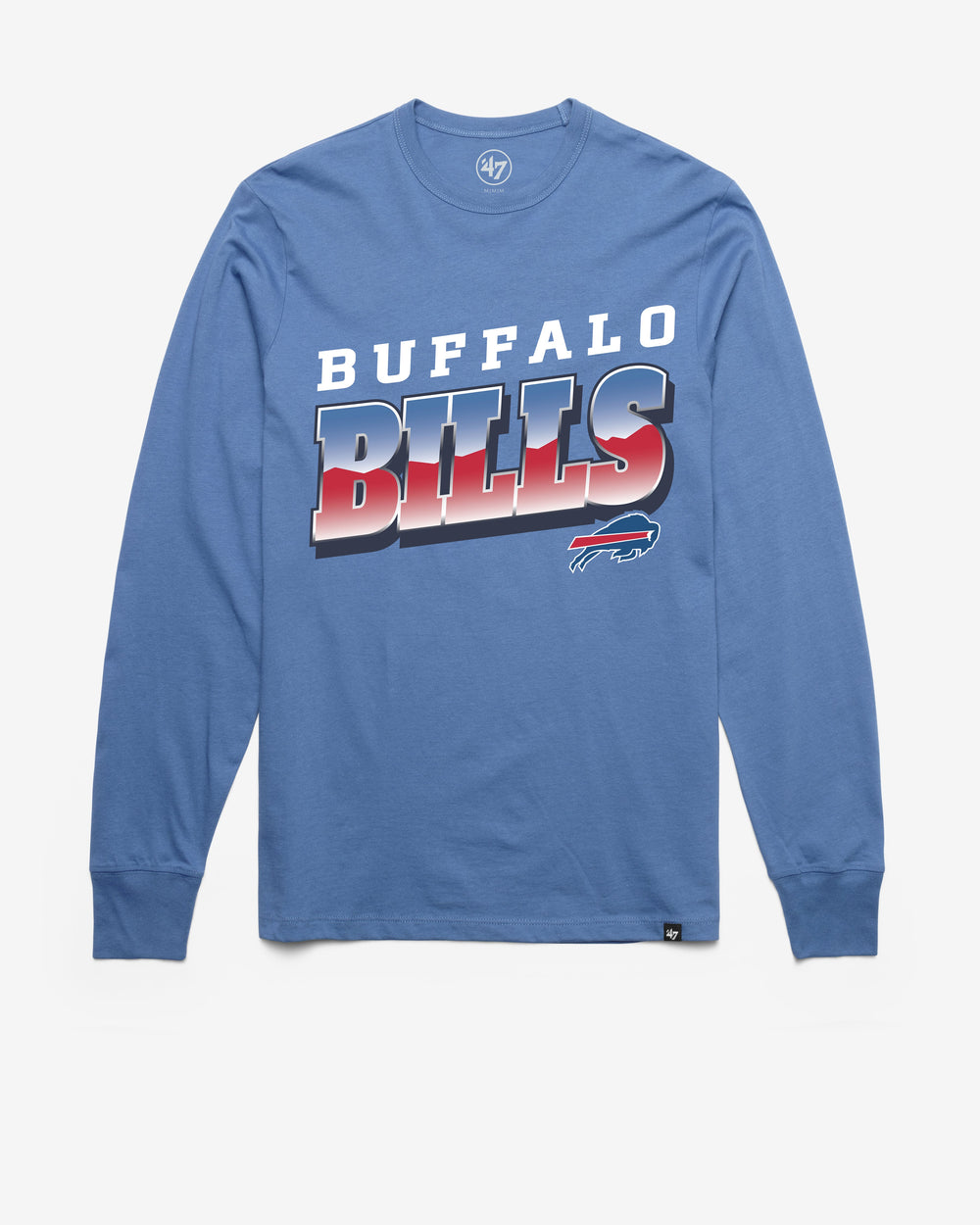 BUFFALO BILLS POLISHED '47 FRANKLIN LONG SLEEVE TEE CADET BLUE