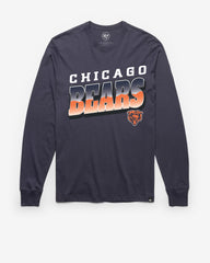 CHICAGO BEARS POLISHED '47 FRANKLIN LONG SLEEVE TEE ATLAS BLUE