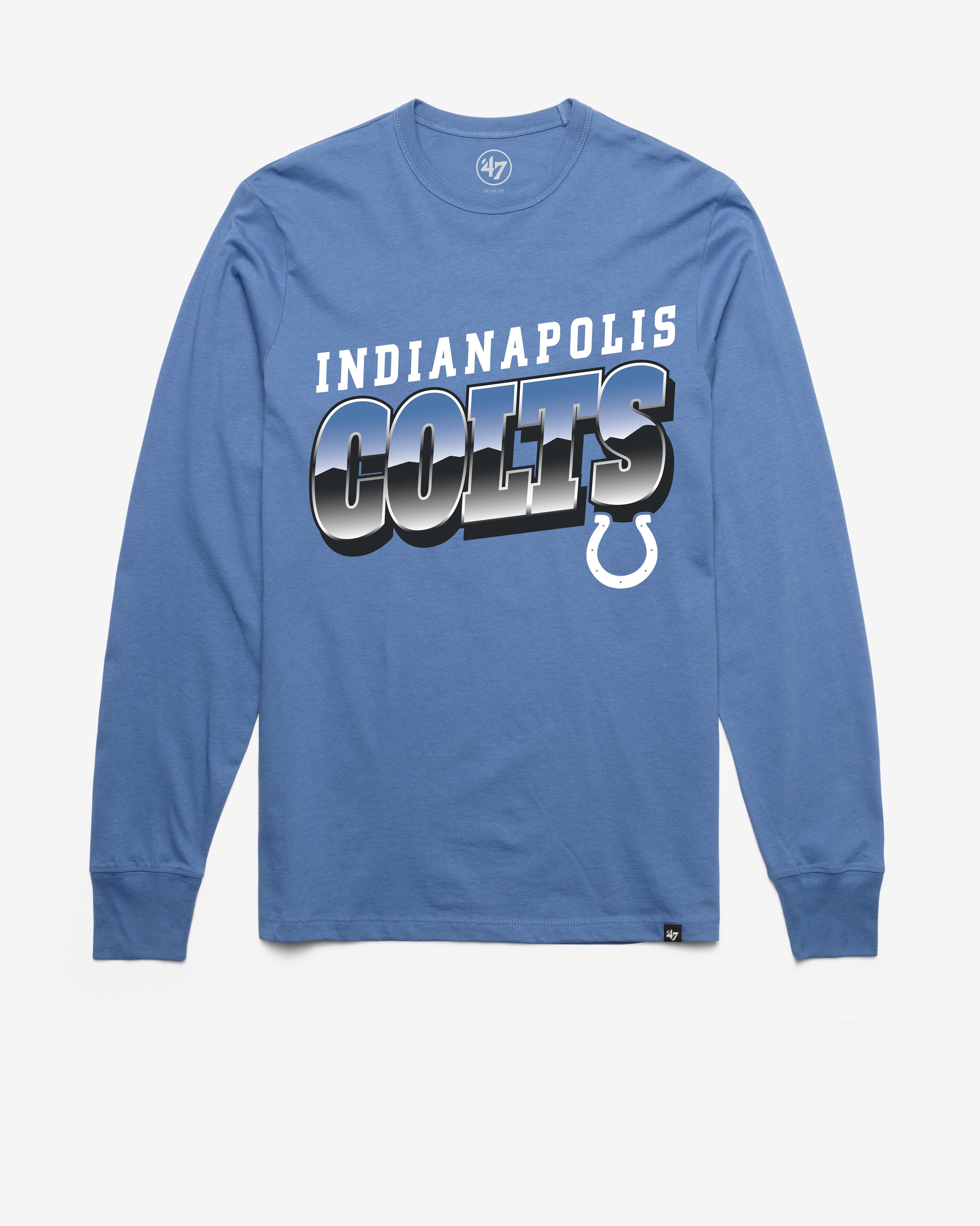 INDIANAPOLIS COLTS POLISHED '47 FRANKLIN LONG SLEEVE TEE CADET BLUE