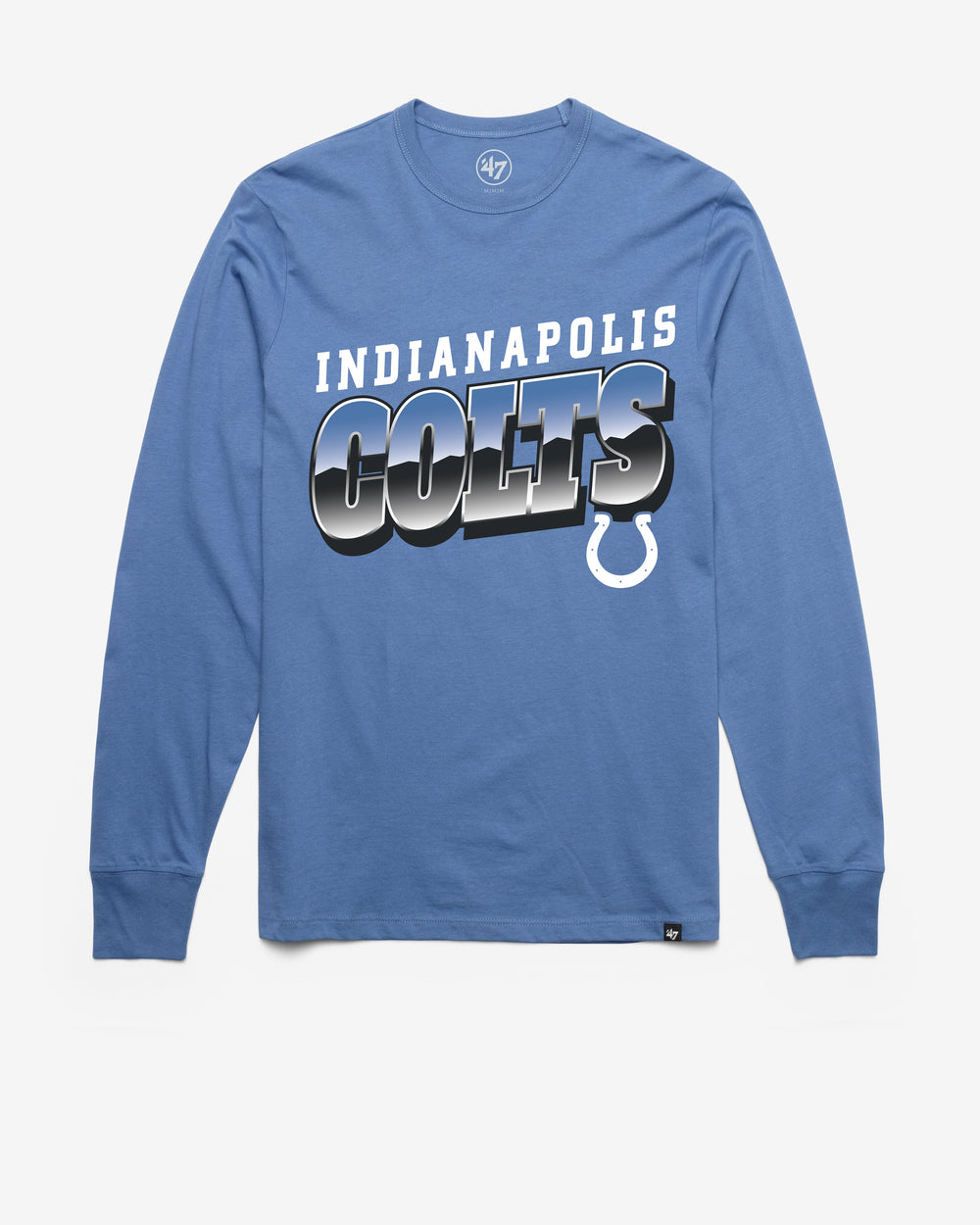 INDIANAPOLIS COLTS POLISHED '47 FRANKLIN LONG SLEEVE TEE CADET BLUE
