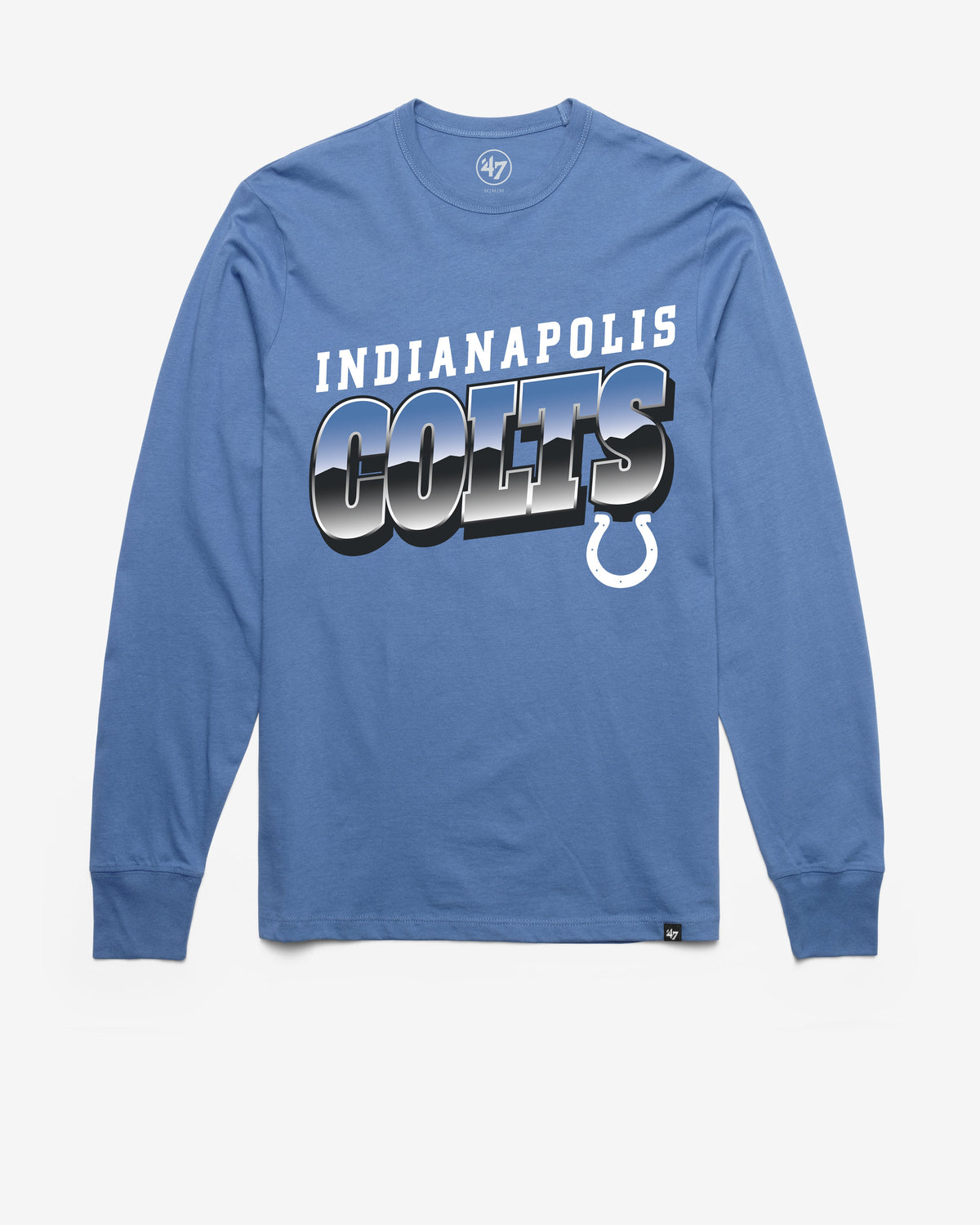 INDIANAPOLIS COLTS POLISHED '47 FRANKLIN LONG SLEEVE TEE CADET BLUE