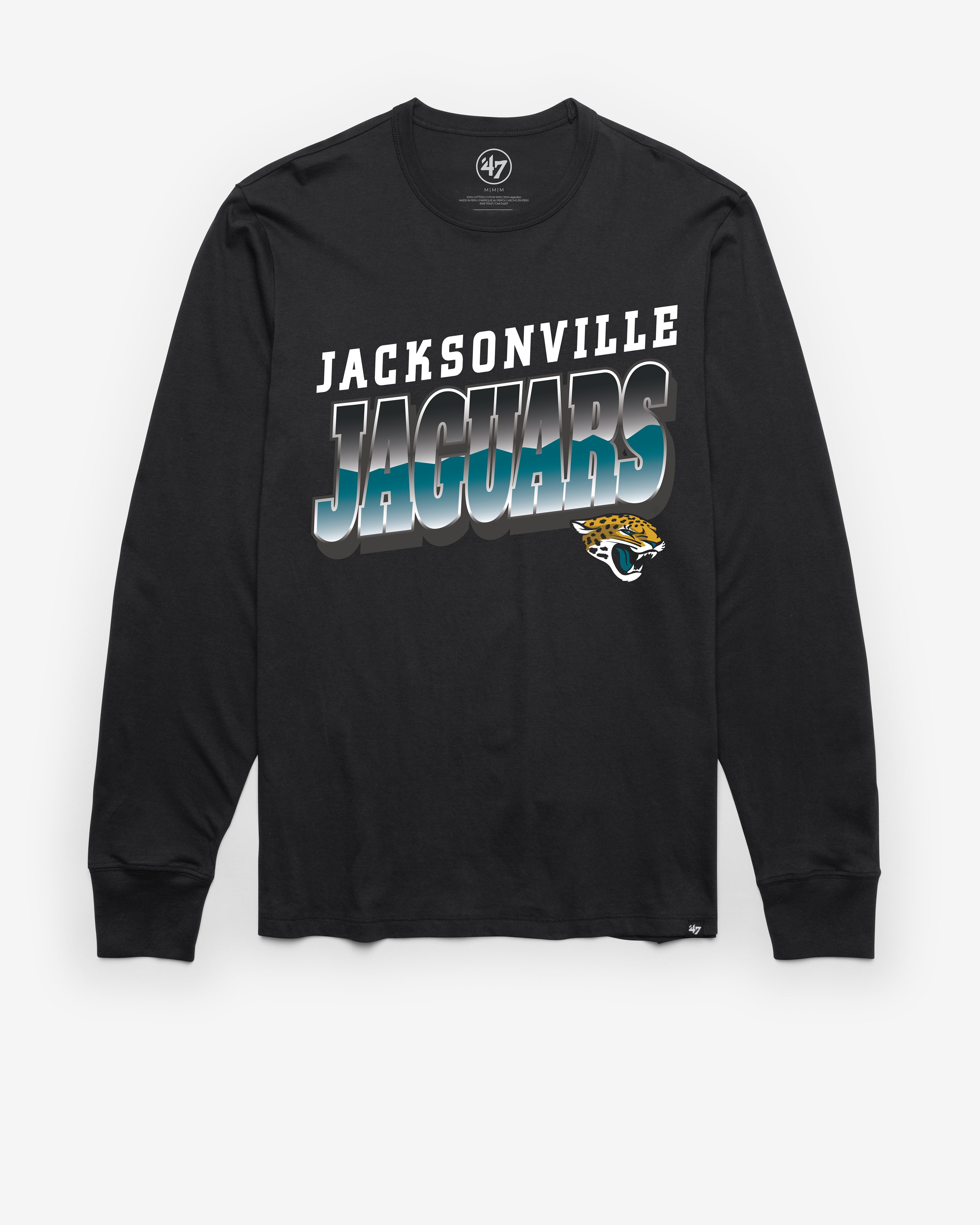 JACKSONVILLE JAGUARS POLISHED '47 FRANKLIN LONG SLEEVE TEE FLINT BLACK