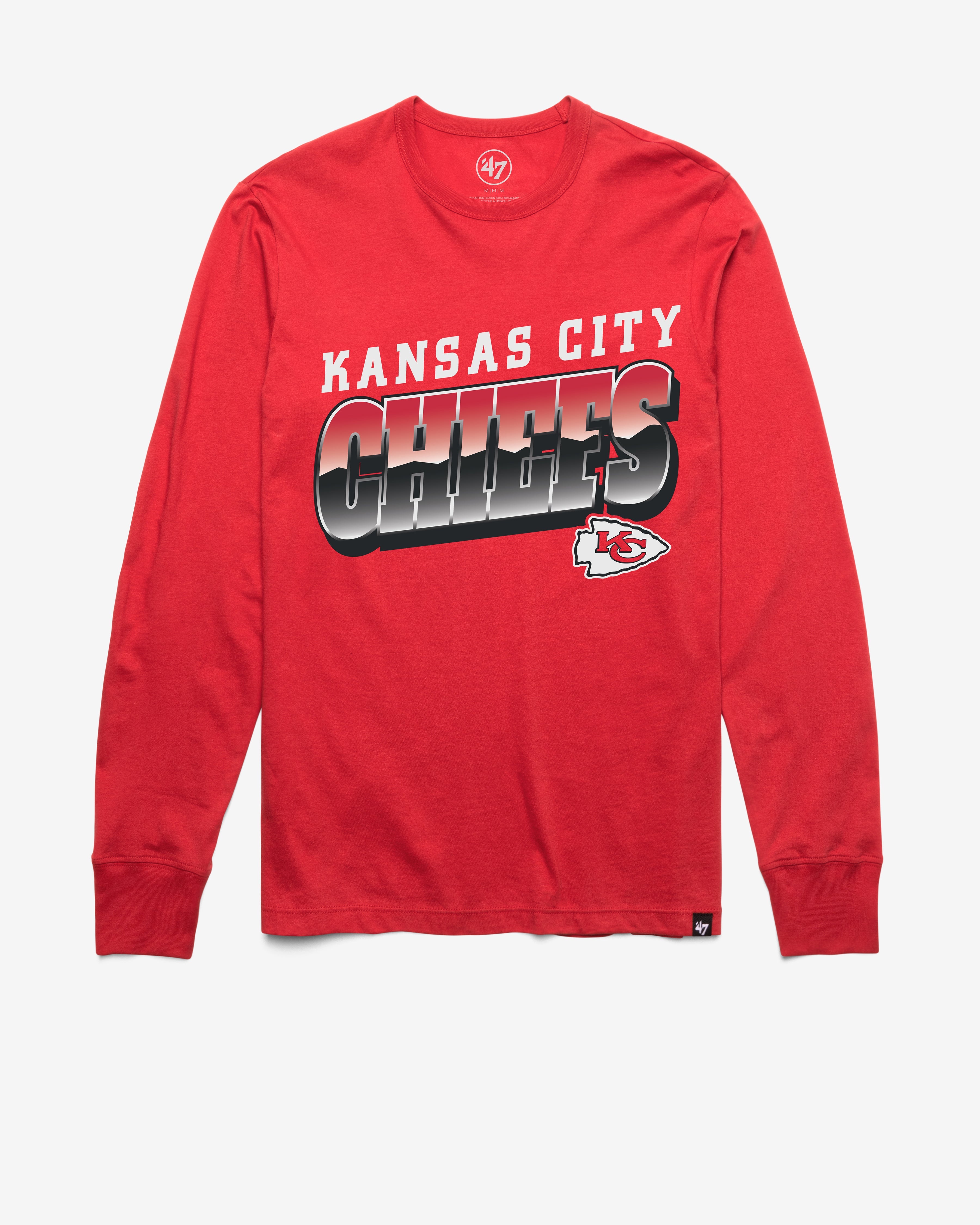 KANSAS CITY CHIEFS POLISHED '47 FRANKLIN LONG SLEEVE TEE RACER RED