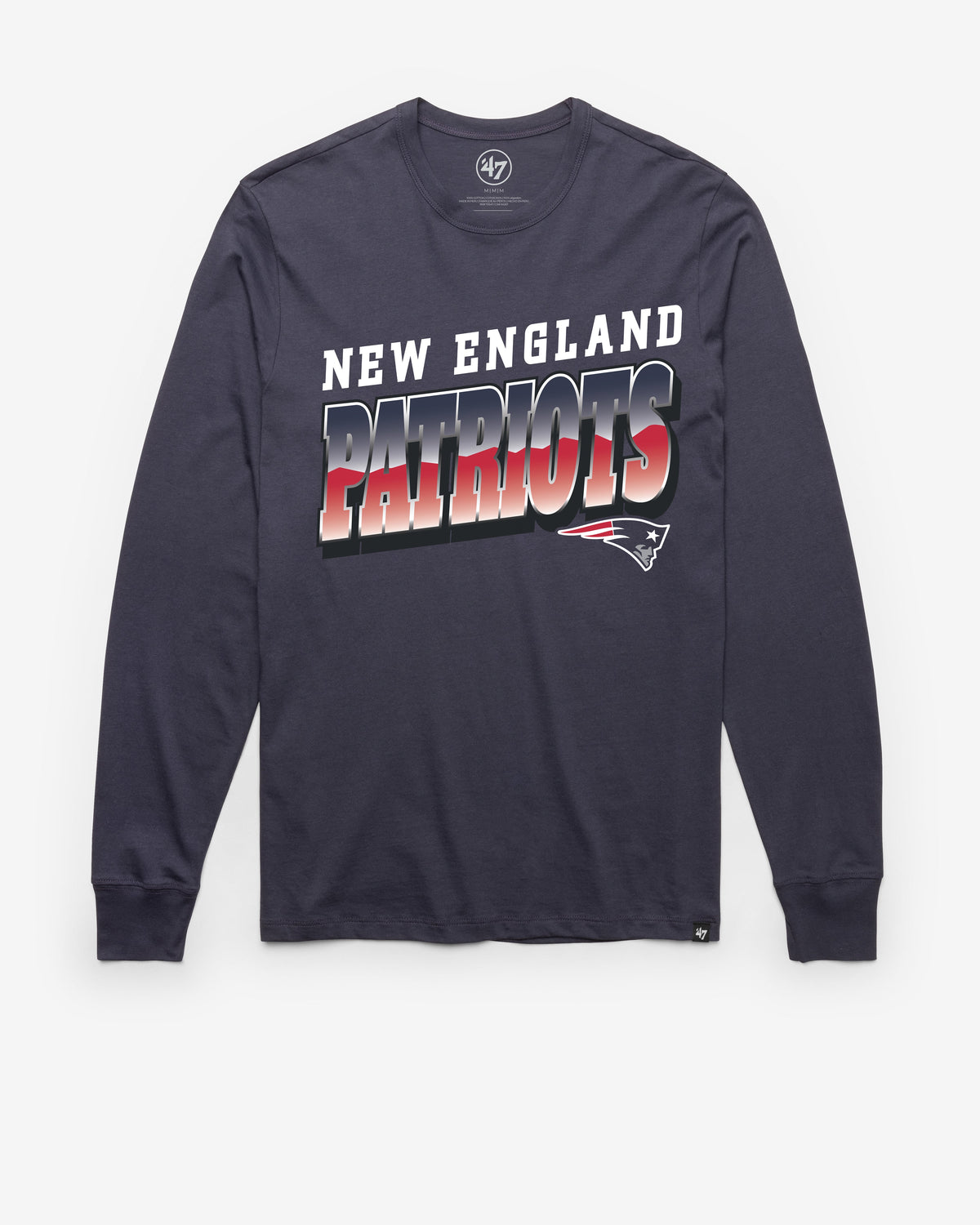 NEW ENGLAND PATRIOTS POLISHED '47 FRANKLIN LONG SLEEVE TEE ATLAS BLUE
