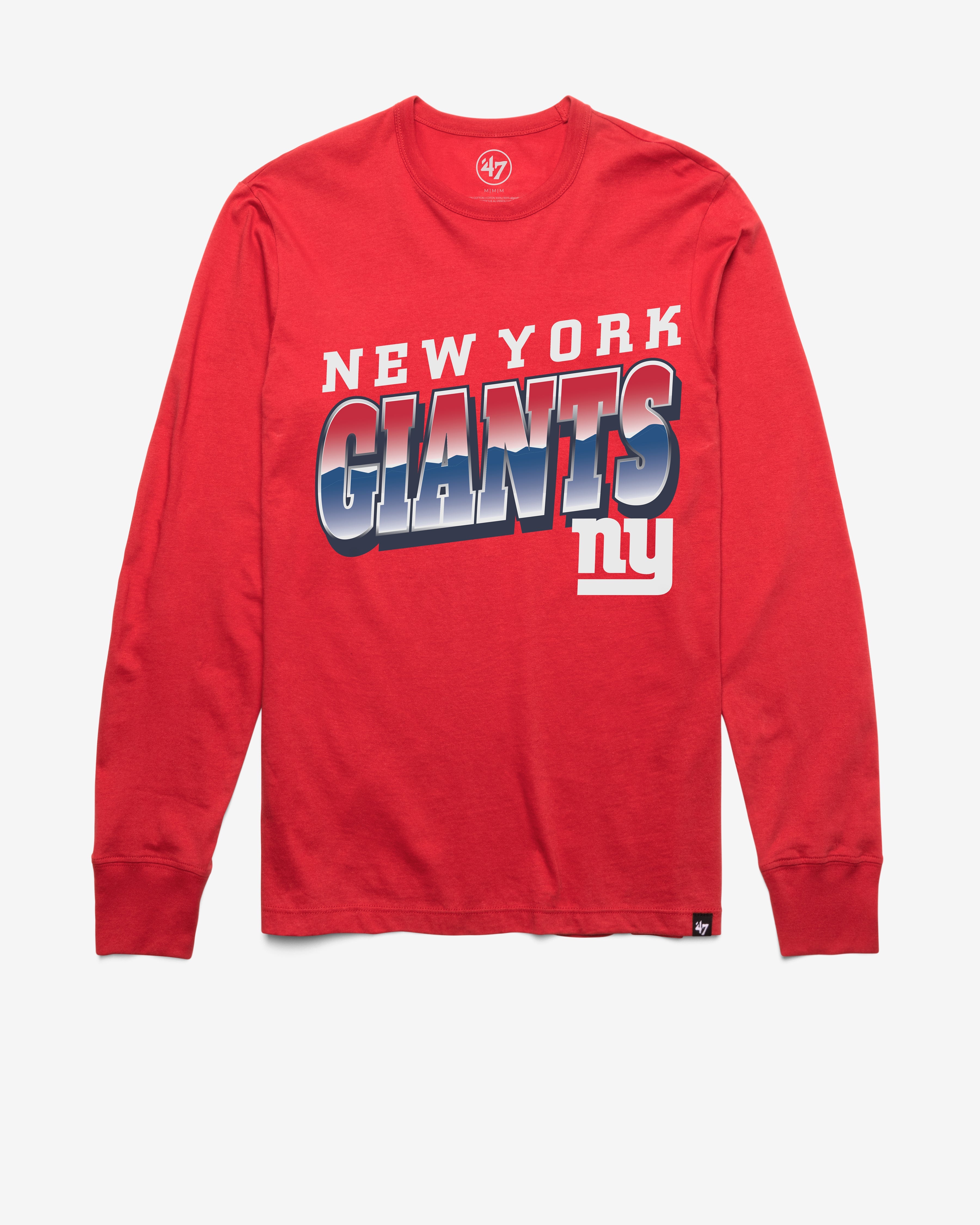 NEW YORK GIANTS POLISHED '47 FRANKLIN LONG SLEEVE TEE RACER RED