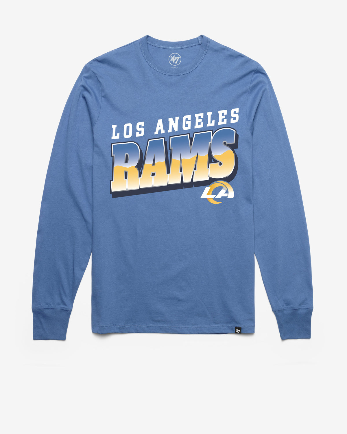LOS ANGELES RAMS POLISHED '47 FRANKLIN LONG SLEEVE TEE CADET BLUE