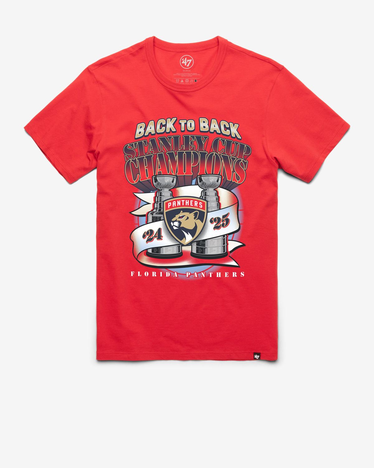FLORIDA PANTHERS STANLEY CUP CHAMPS '47 FRANKLIN TEE RACER RED
