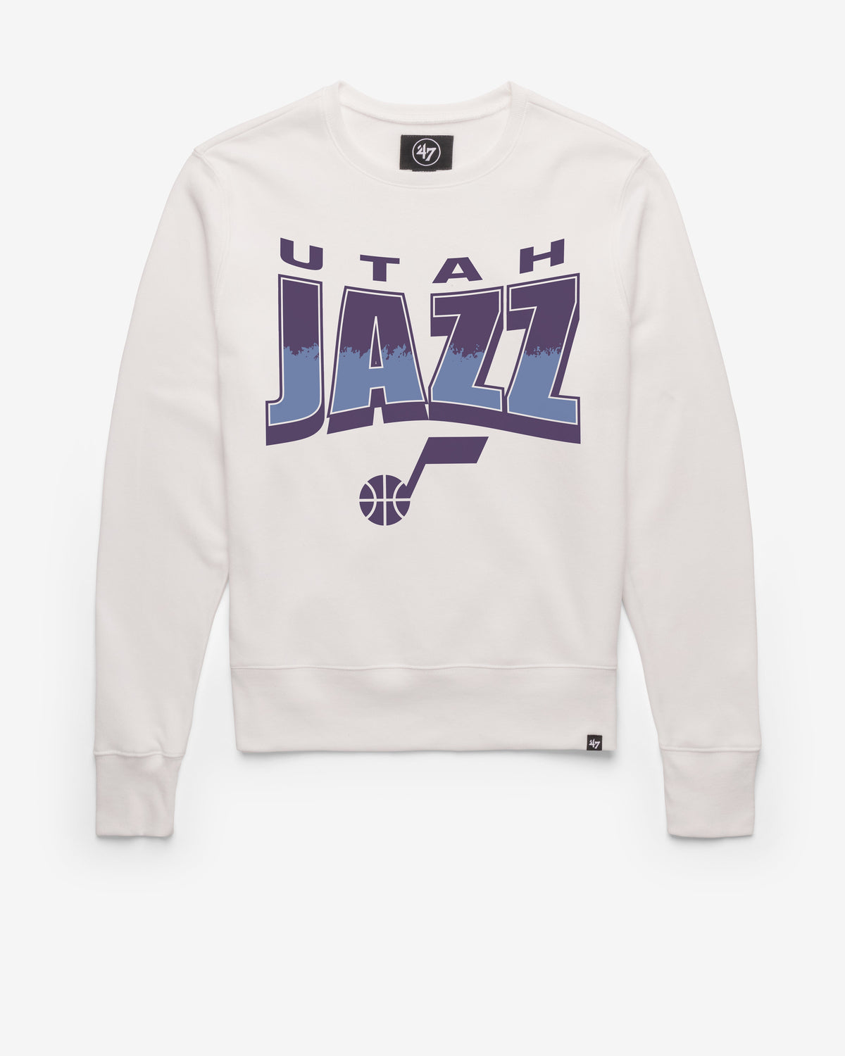 UTAH JAZZ BRUSH BY '47 HEADLINE CREW WHITE WASH