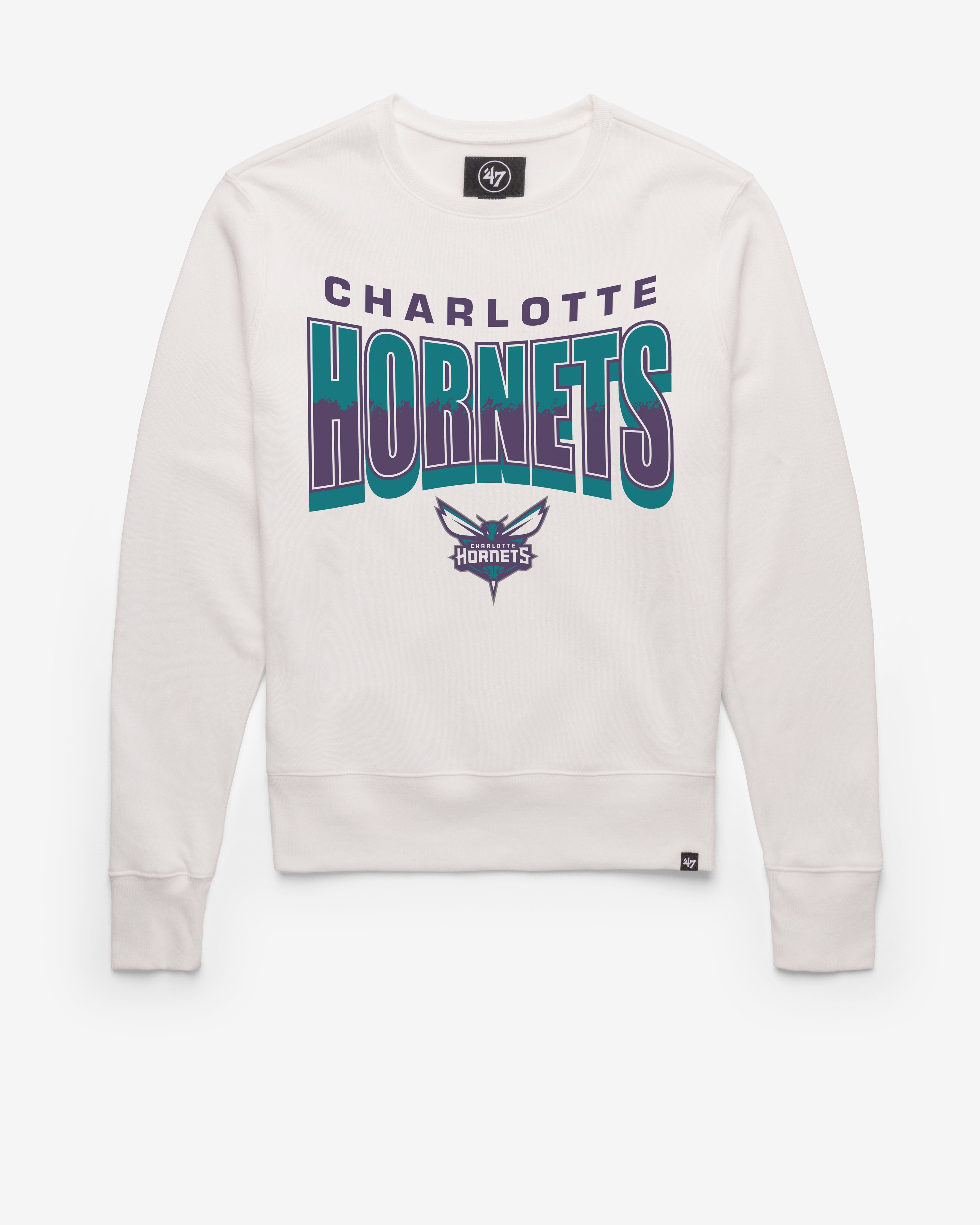 CHARLOTTE HORNETS BRUSH BY '47 HEADLINE CREW WHITE WASH