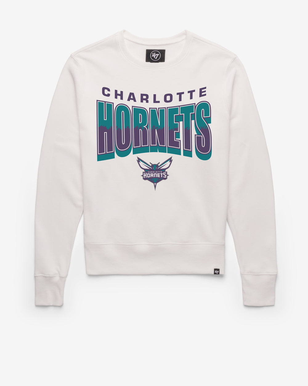CHARLOTTE HORNETS BRUSH BY '47 HEADLINE CREW WHITE WASH