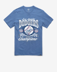 LOS ANGELES DODGERS 2025 NATIONAL LEAGUE CHAMPIONS '47 FRANKLIN TEE CADET BLUE
