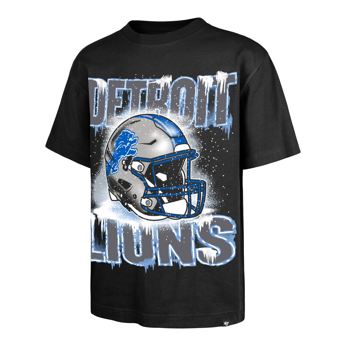 DETROIT LIONS FLURRY FORECAST '47 FOUNDATION TEE BLACK