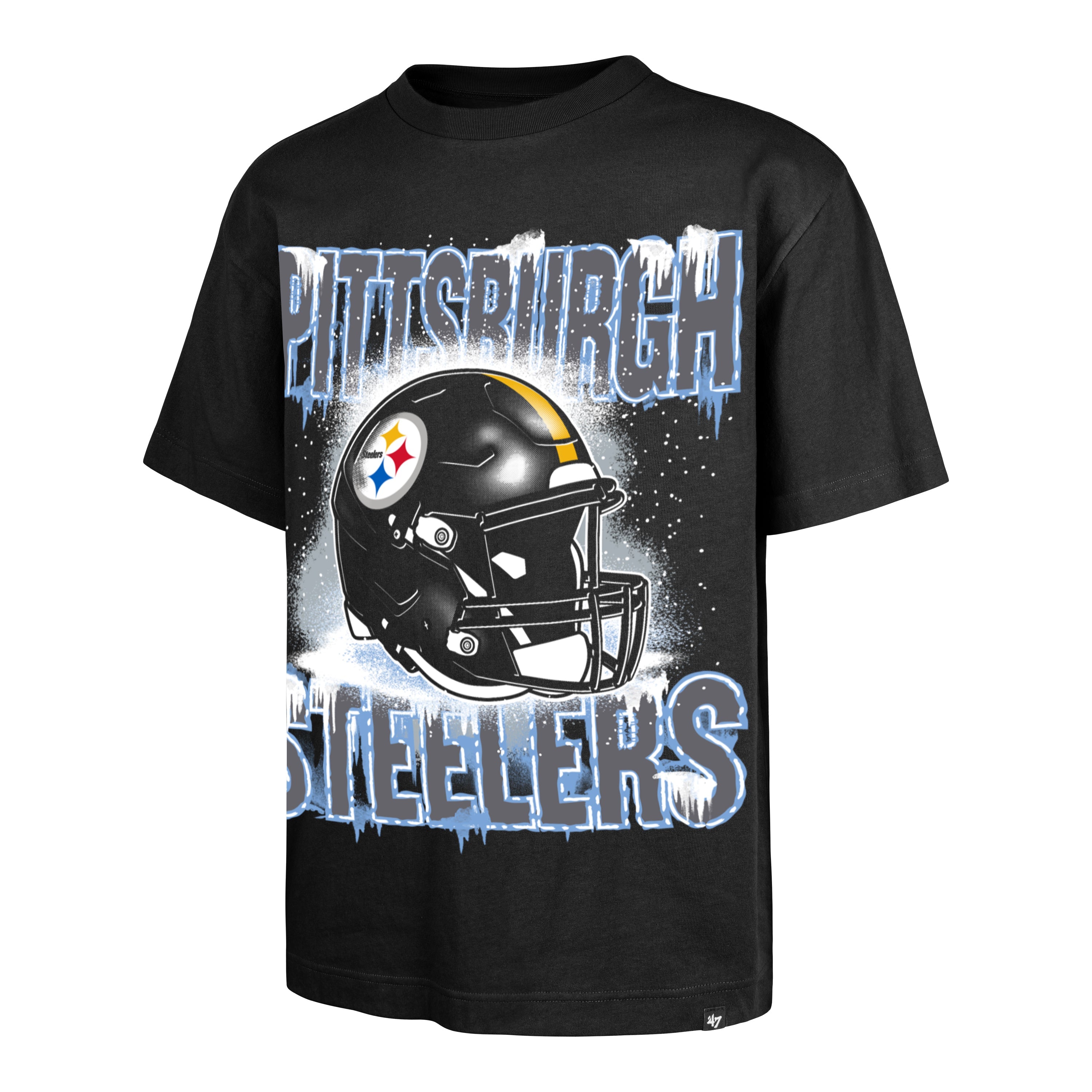 PITTSBURGH STEELERS FLURRY FORECAST '47 FOUNDATION TEE BLACK