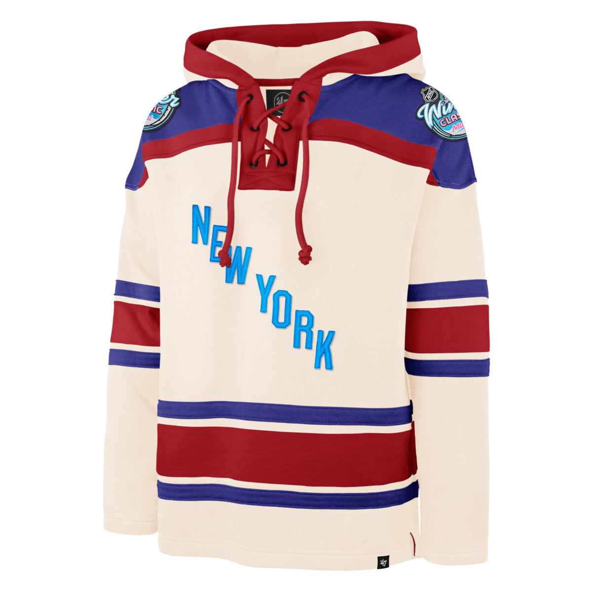 NEW YORK RANGERS WINTER CLASSIC '47 SUPERIOR LACER HOOD CREAM
