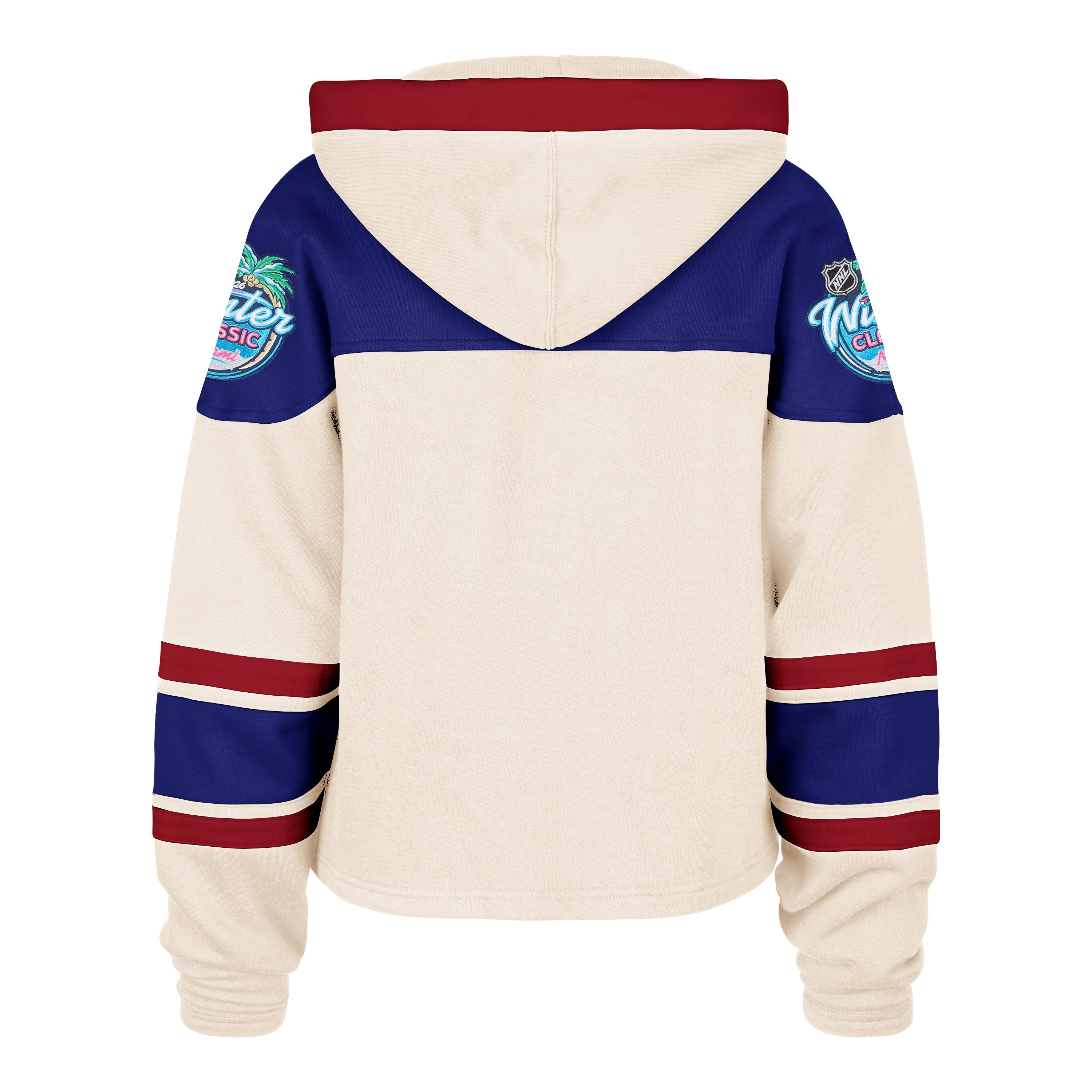 NEW YORK RANGERS WINTER CLASSIC CROPPED '47 SUPERIOR LACER HOOD WOMENS CREAM