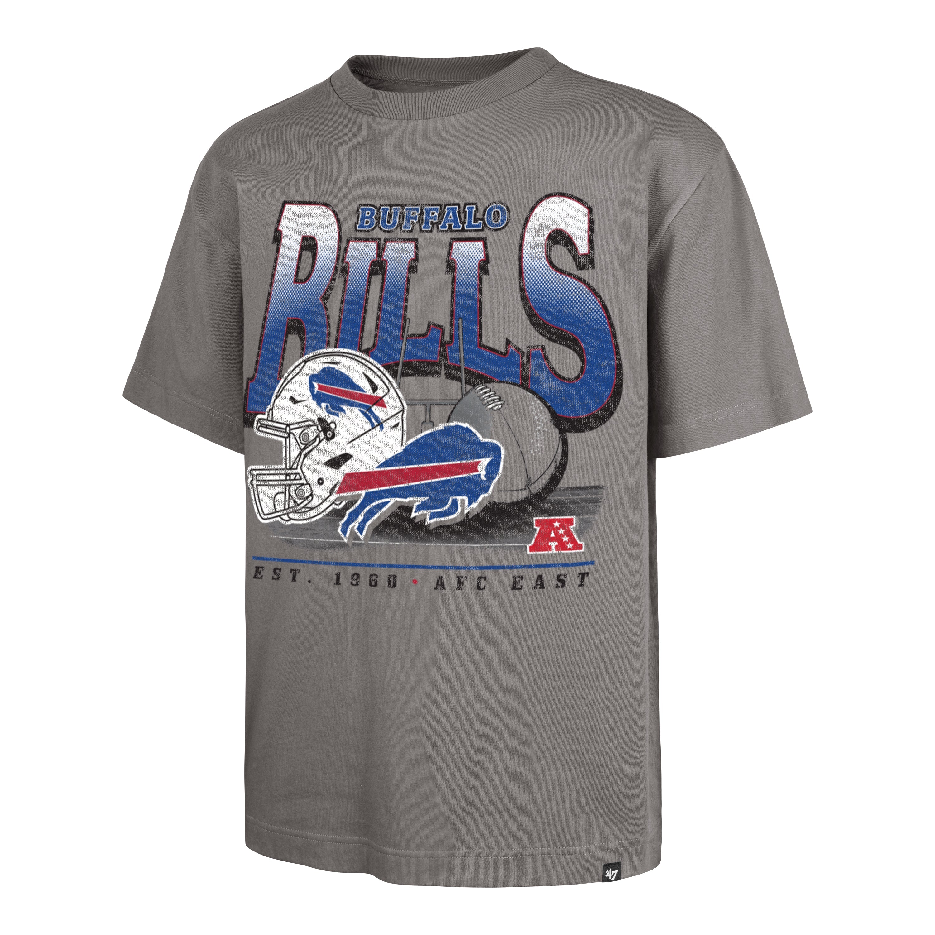 BUFFALO BILLS REGIONAL '47 FOUNDATION TEE WOLF GREY