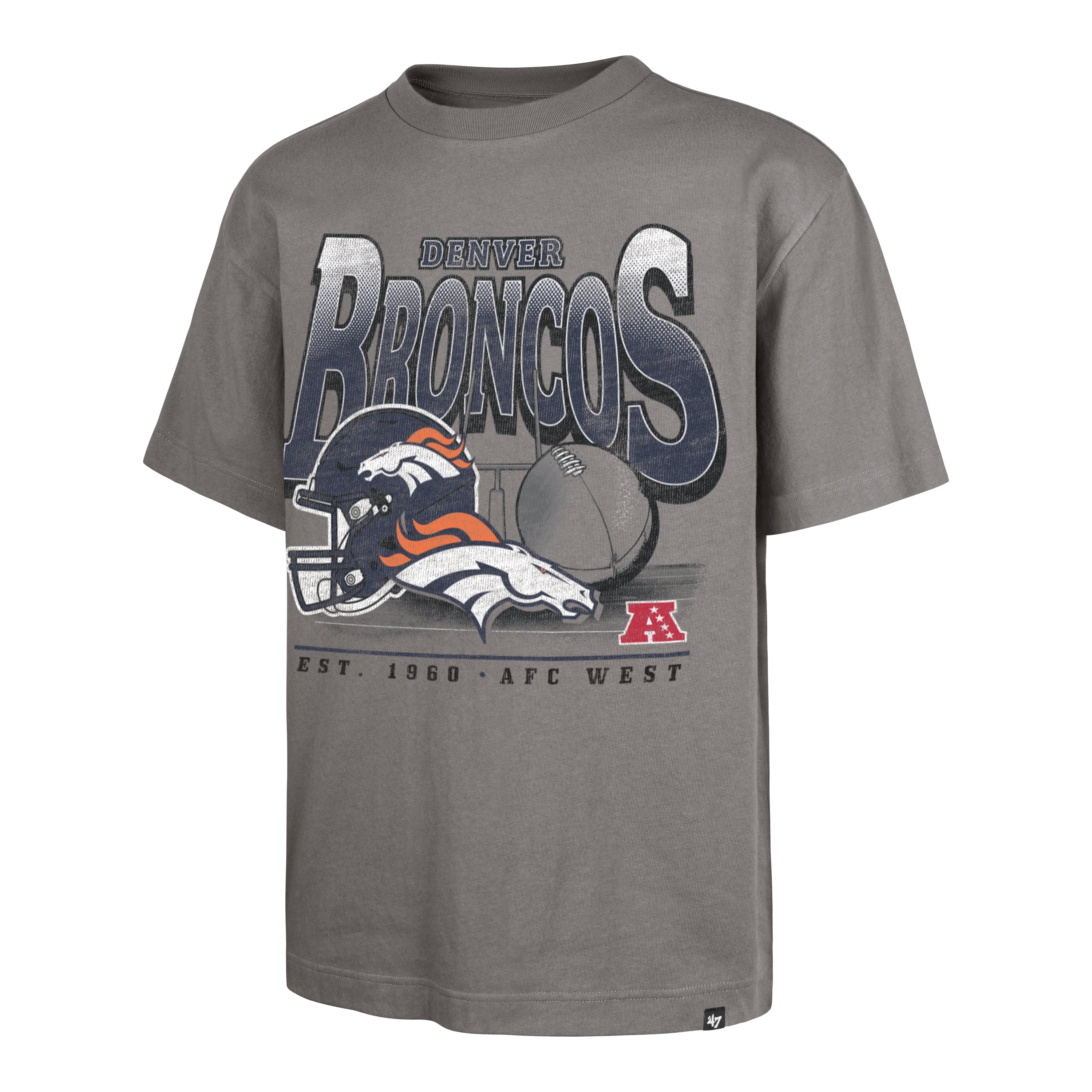 DENVER BRONCOS REGIONAL '47 FOUNDATION TEE WOLF GREY
