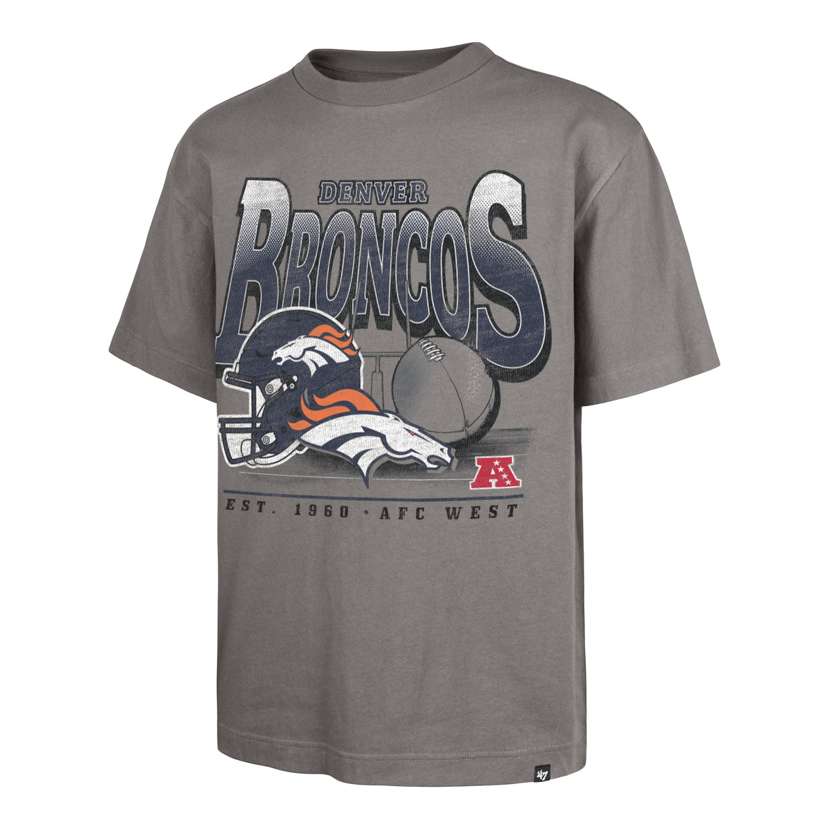 DENVER BRONCOS REGIONAL '47 FOUNDATION TEE WOLF GREY