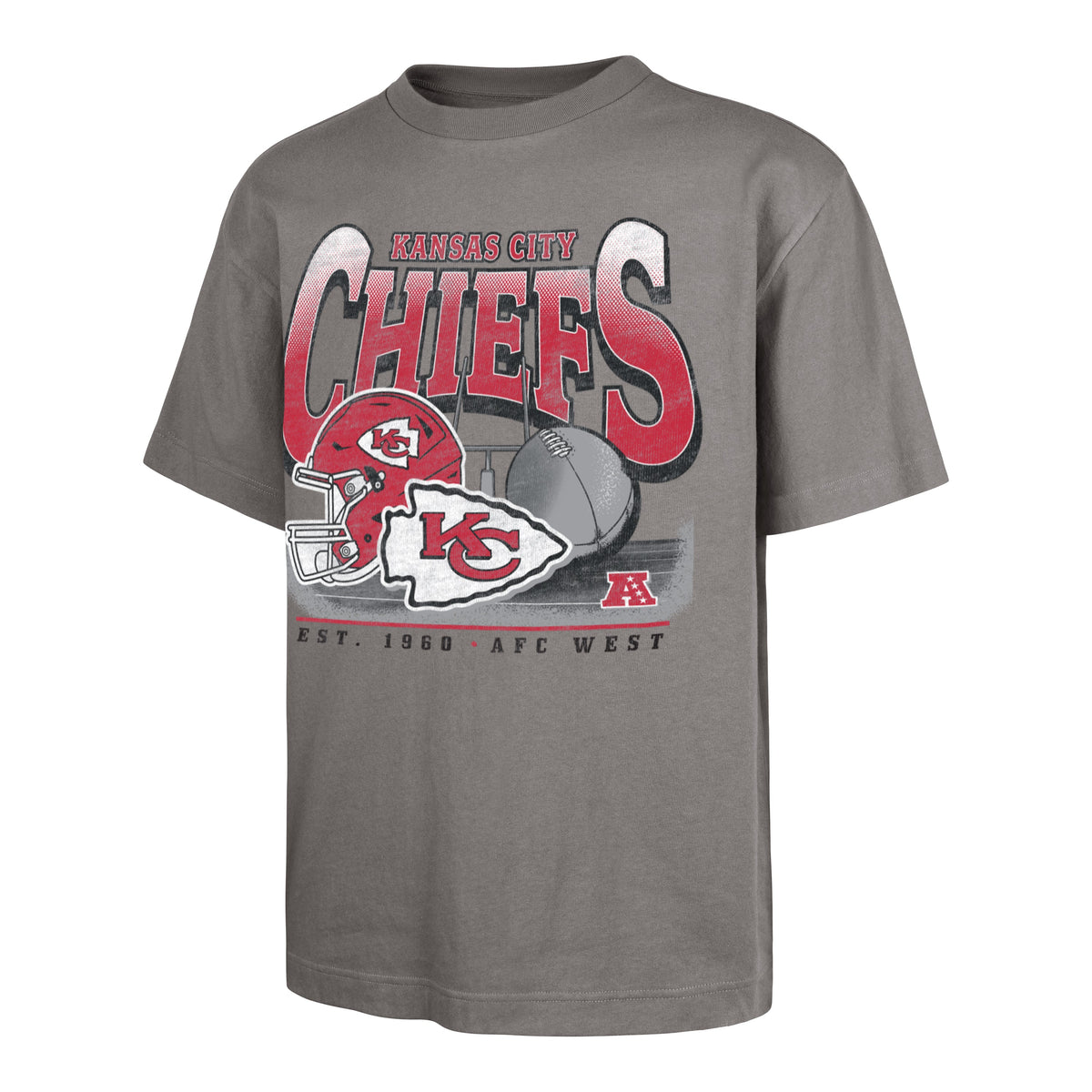 KANSAS CITY CHIEFS REGIONAL '47 FOUNDATION TEE WOLF GREY