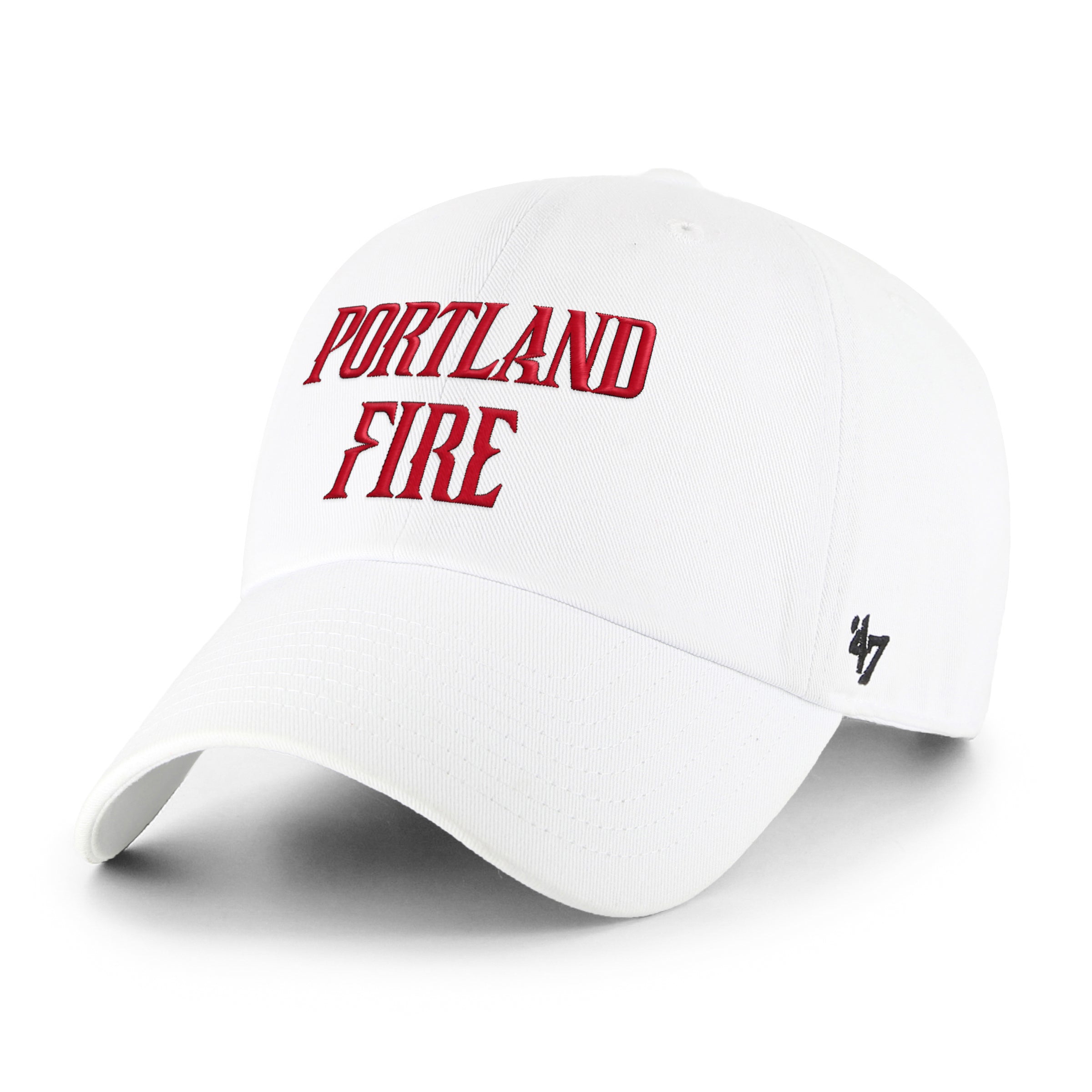 PORTLAND FIRE BALLPARK SCRIPT SHOT '47 CLEAN UP WHITE