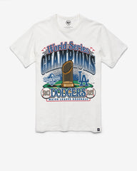 LOS ANGELES DODGERS 2025 WORLD SERIES CHAMPIONS '47 SCRUM TEE WHITE WASH