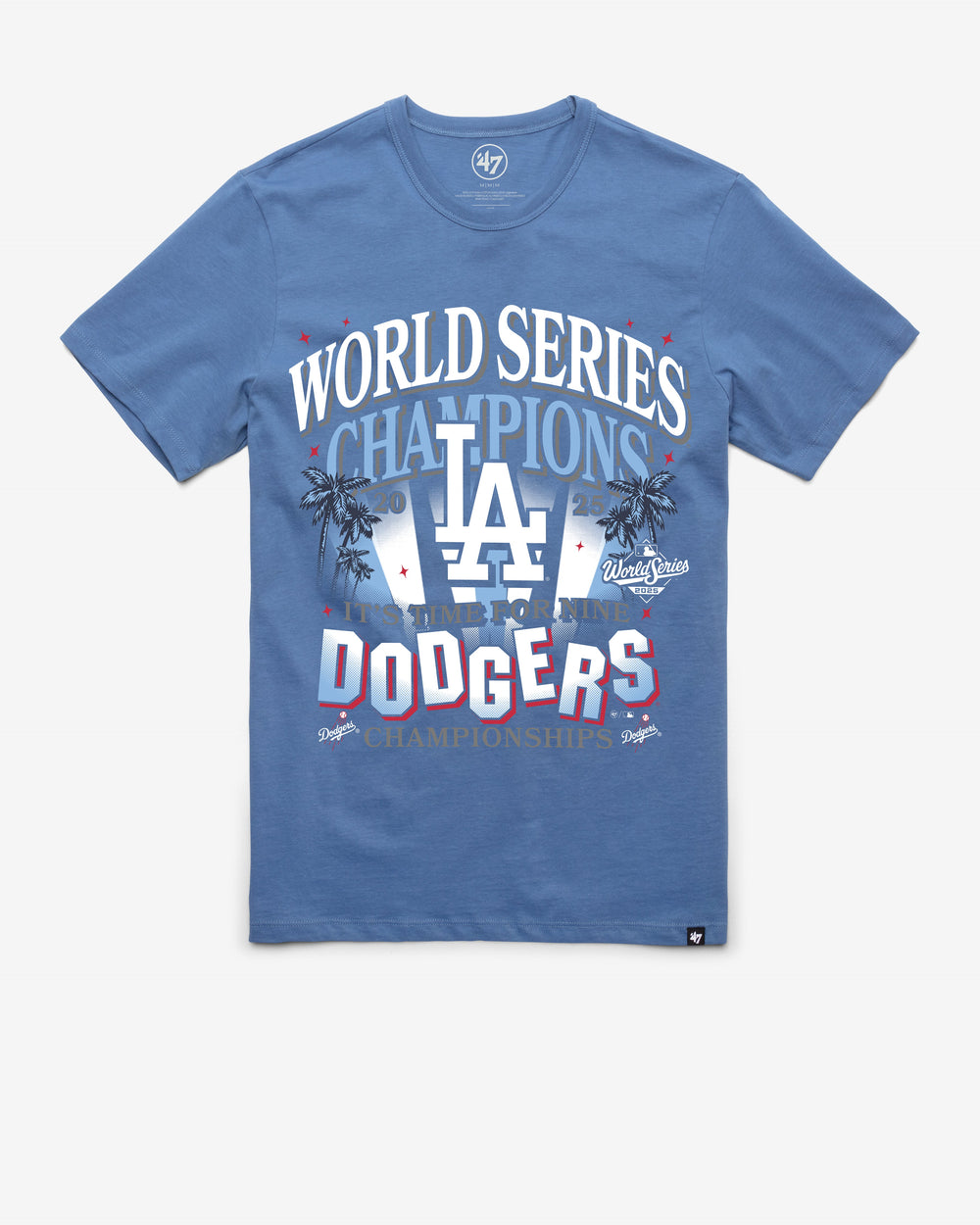 LOS ANGELES DODGERS 2025 WORLD SERIES CHAMPIONS '47 FRANKLIN TEE CADET BLUE
