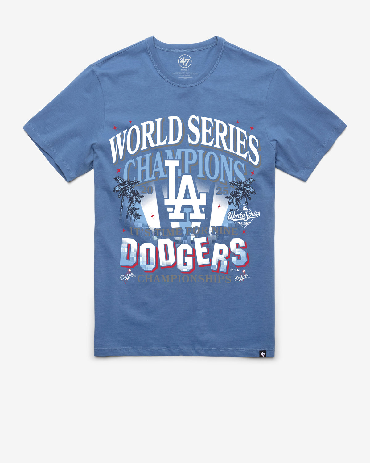 LOS ANGELES DODGERS 2025 WORLD SERIES CHAMPIONS '47 FRANKLIN TEE CADET BLUE
