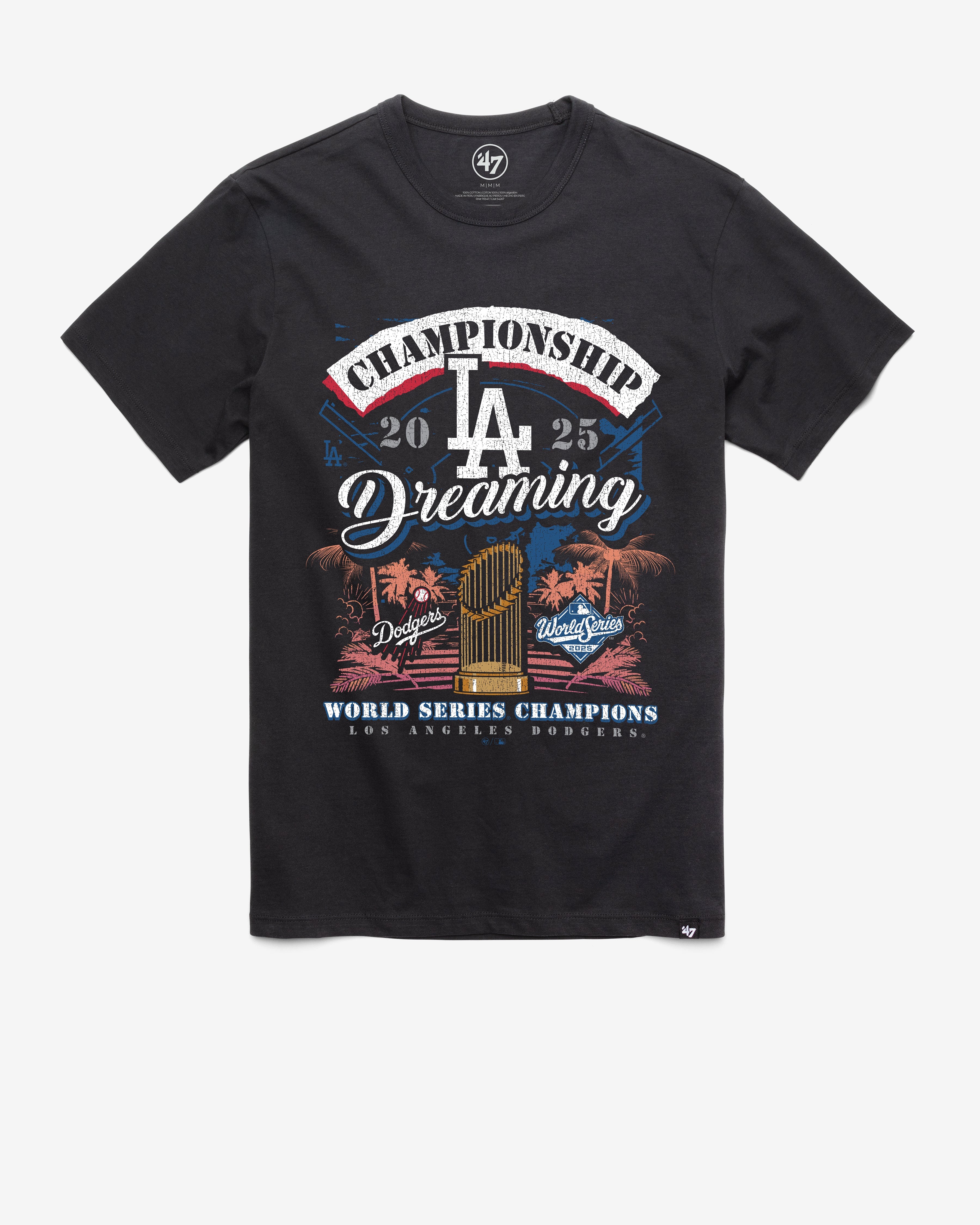 LOS ANGELES DODGERS 2025 WORLD SERIES CHAMPIONS '47 FRANKLIN TEE FLINT BLACK