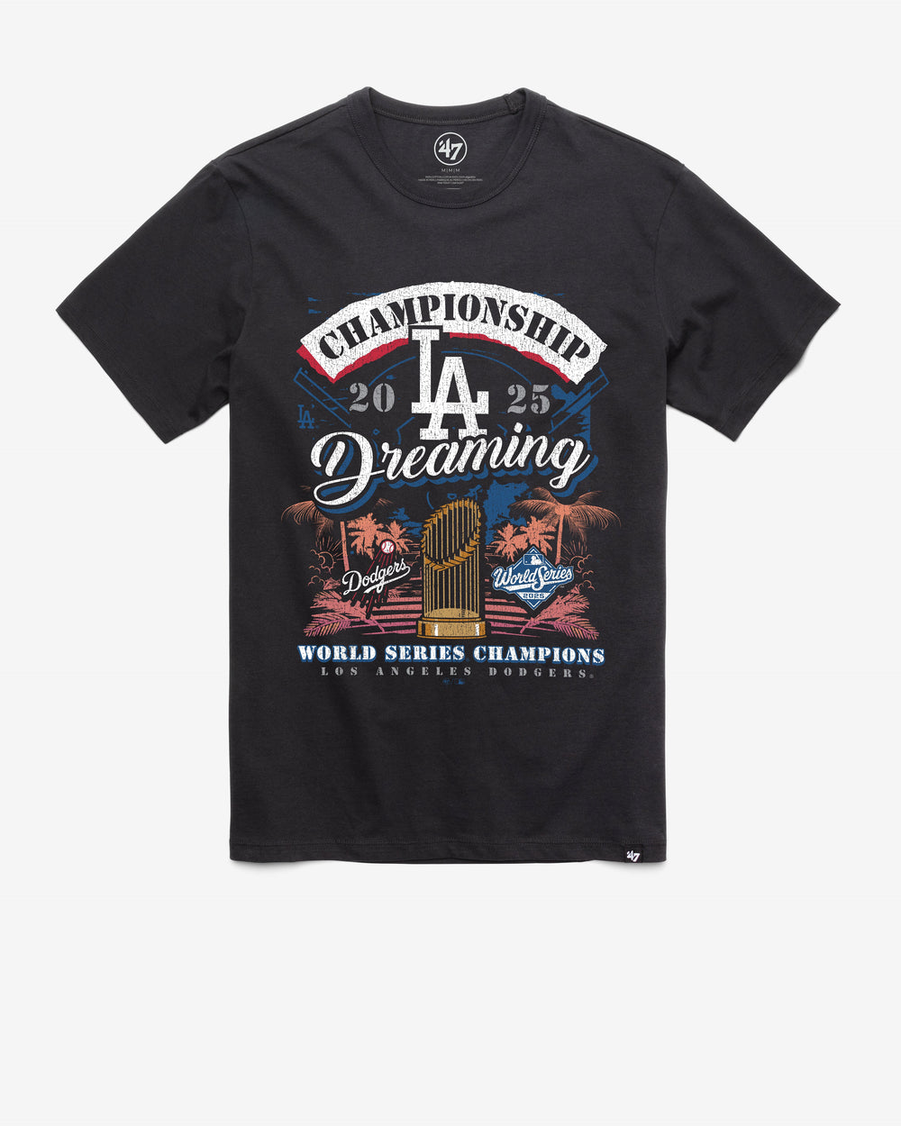 LOS ANGELES DODGERS 2025 WORLD SERIES CHAMPIONS '47 FRANKLIN TEE FLINT BLACK
