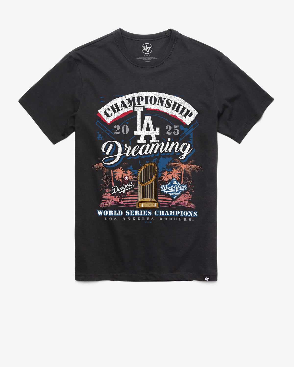 LOS ANGELES DODGERS 2025 WORLD SERIES CHAMPIONS '47 FRANKLIN TEE FLINT BLACK