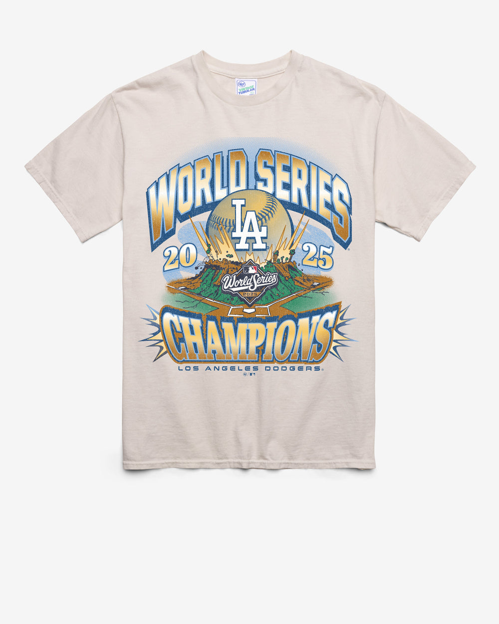 LOS ANGELES DODGERS 2025 WORLD SERIES CHAMPIONS '47 TUBULAR TEE DUNE