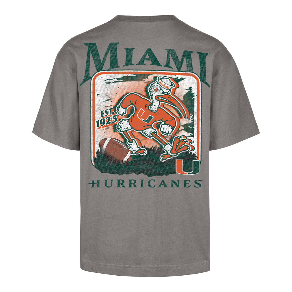 MIAMI HURRICANES REGIONAL BACKER '47 FOUNDATION TEE WOLF GREY