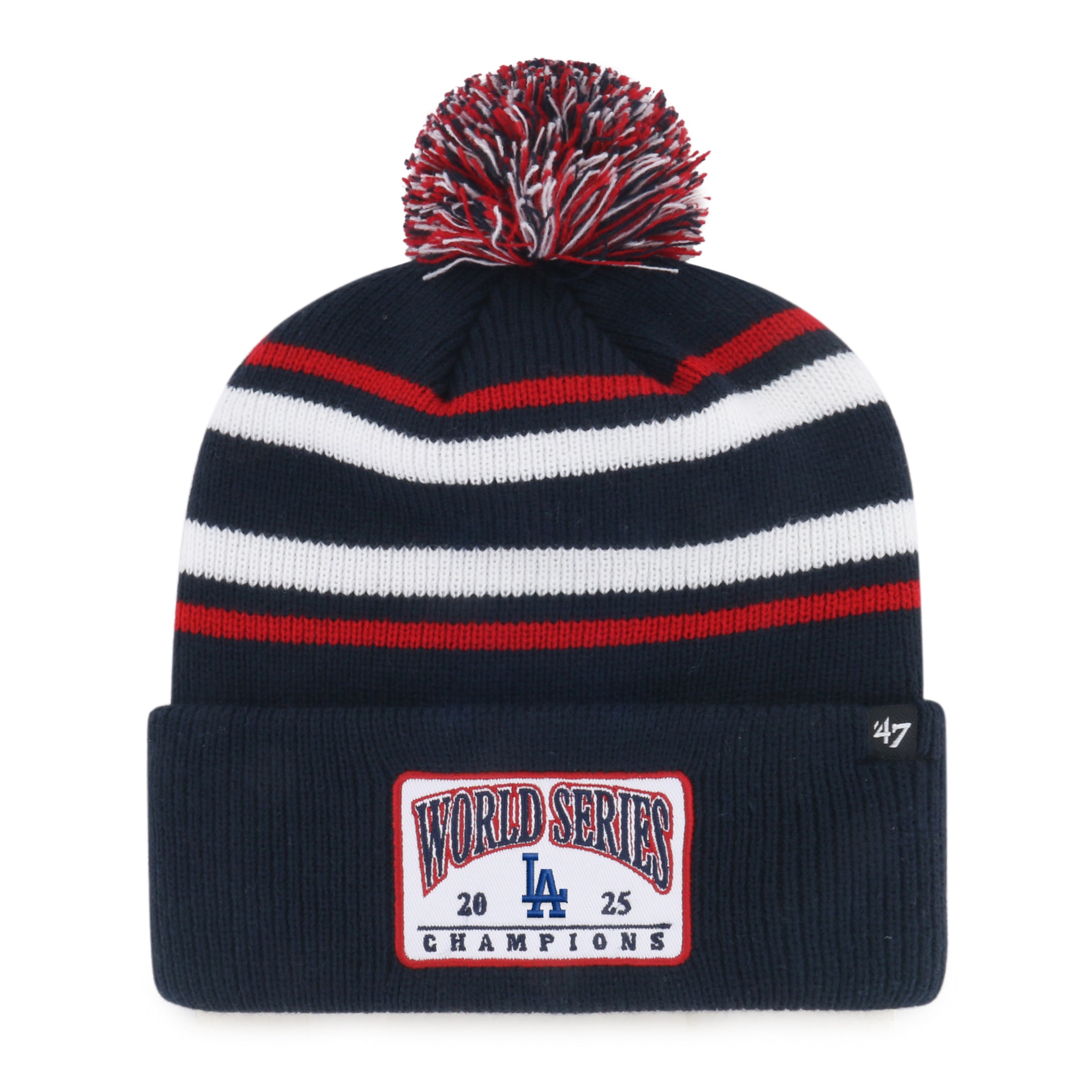 LOS ANGELES DODGERS 2025 WORLD SERIES CHAMPIONS '47 CUFF KNIT NAVY