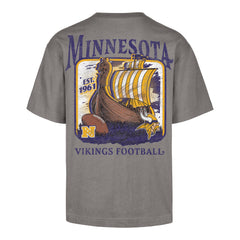 MINNESOTA VIKINGS REGIONAL BACKER '47 FOUNDATION TEE WOLF GREY