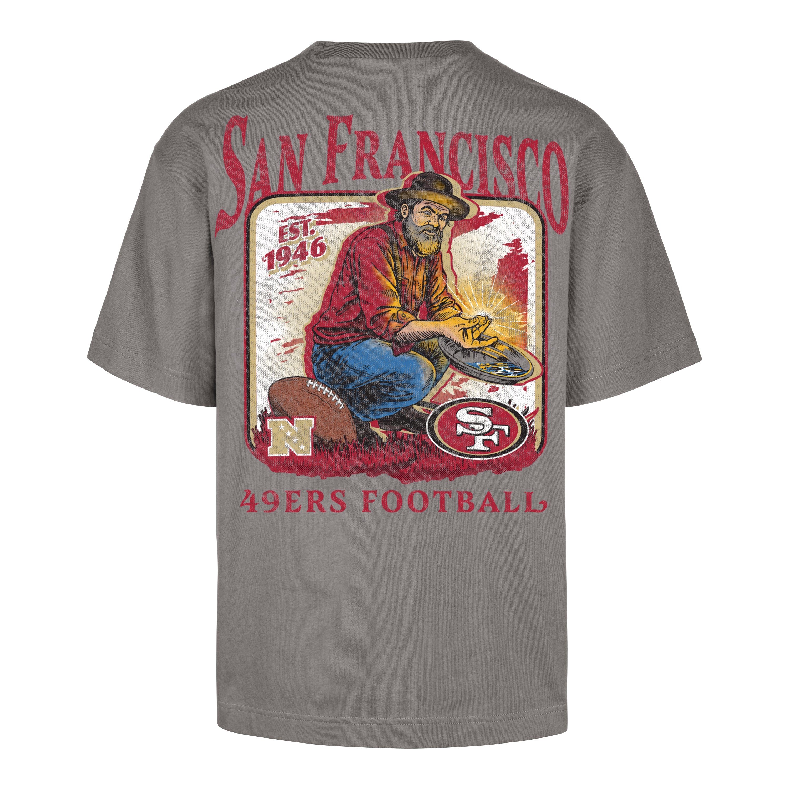 SAN FRANCISCO 49ERS REGIONAL BACKER '47 FOUNDATION TEE WOLF GREY