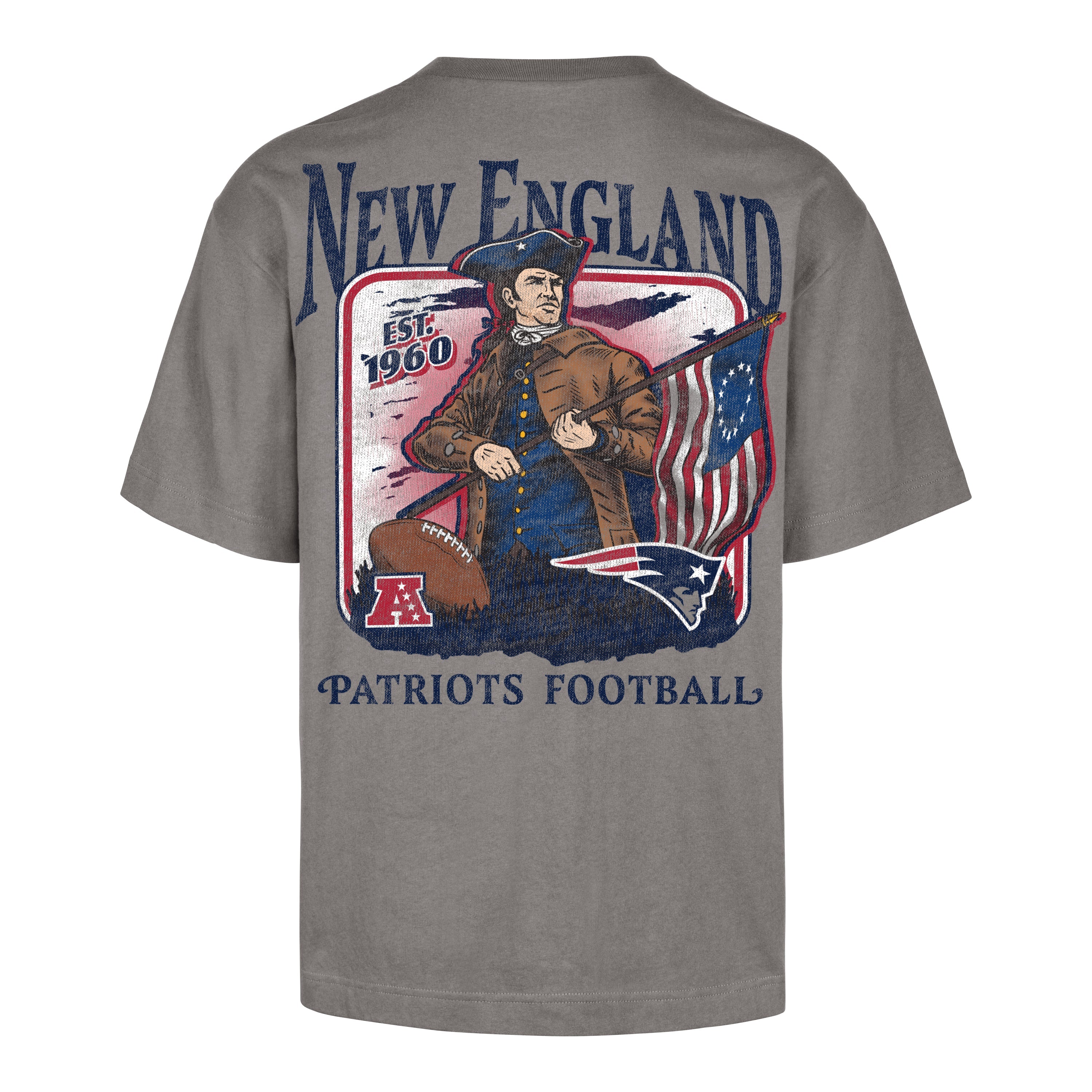 NEW ENGLAND PATRIOTS REGIONAL BACKER '47 FOUNDATION TEE WOLF GREY