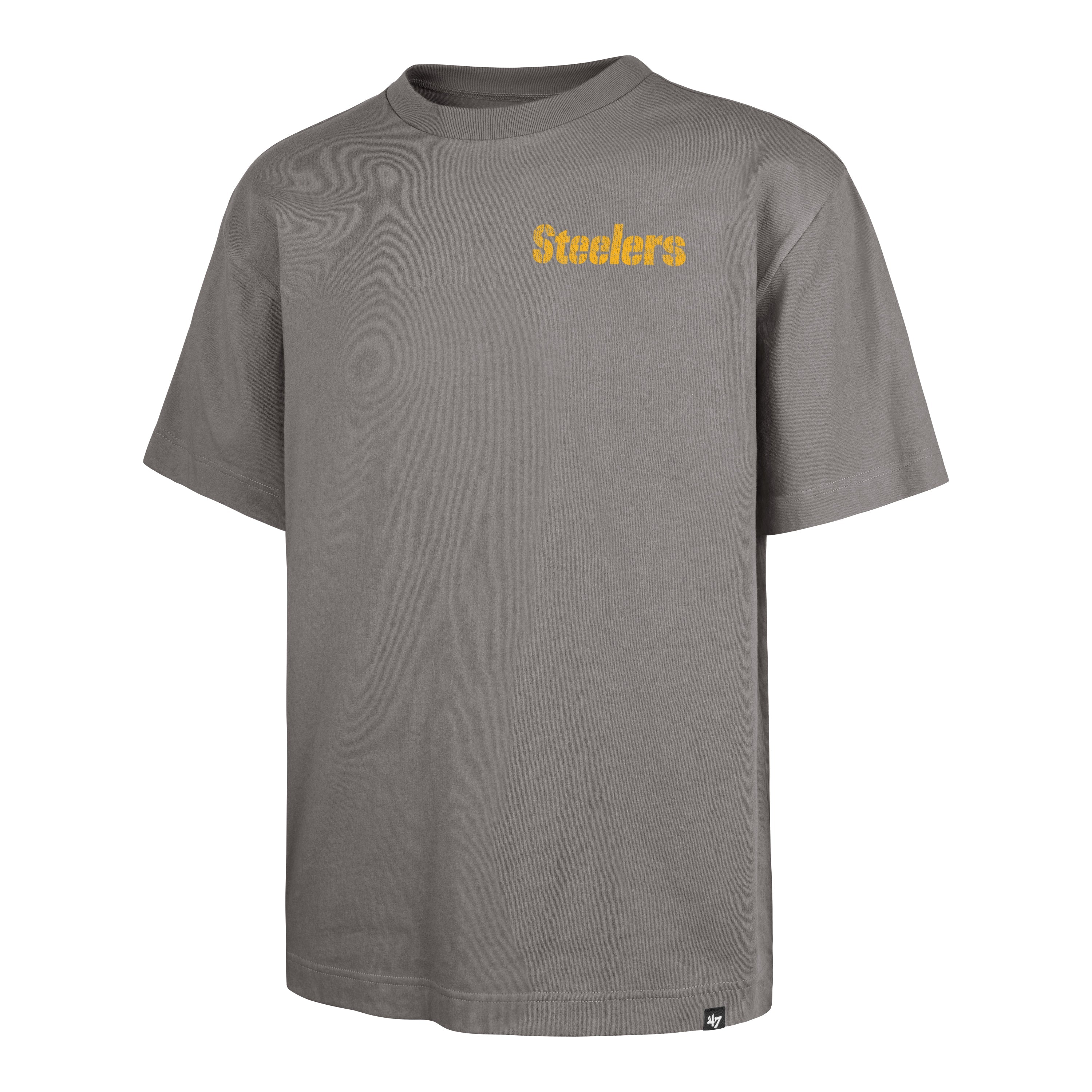 PITTSBURGH STEELERS REGIONAL BACKER '47 FOUNDATION TEE WOLF GREY