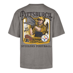 PITTSBURGH STEELERS REGIONAL BACKER '47 FOUNDATION TEE WOLF GREY