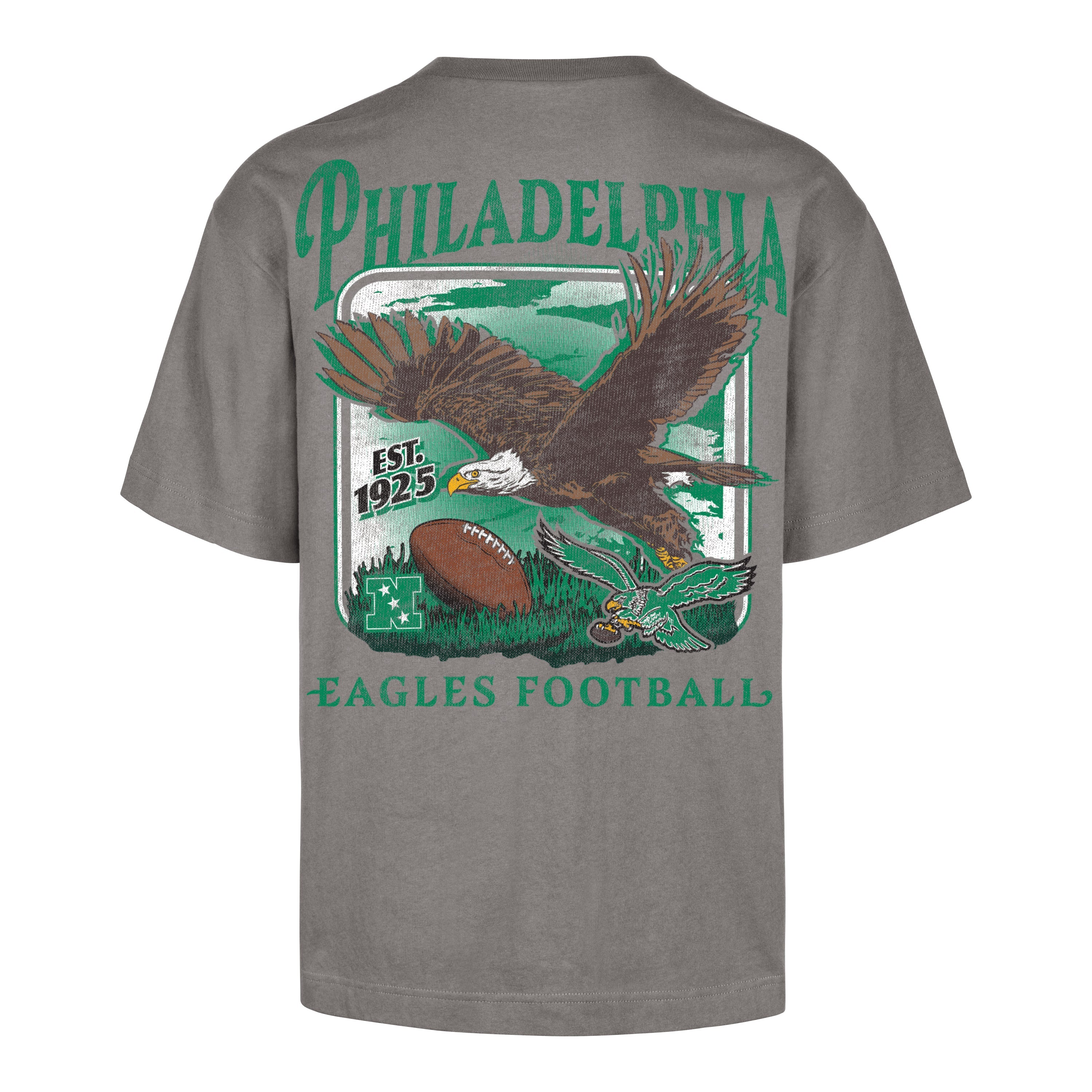 PHILADELPHIA EAGLES HISTORIC REGIONAL '47 BACKER FOUNDATION TEE WOLF GREY