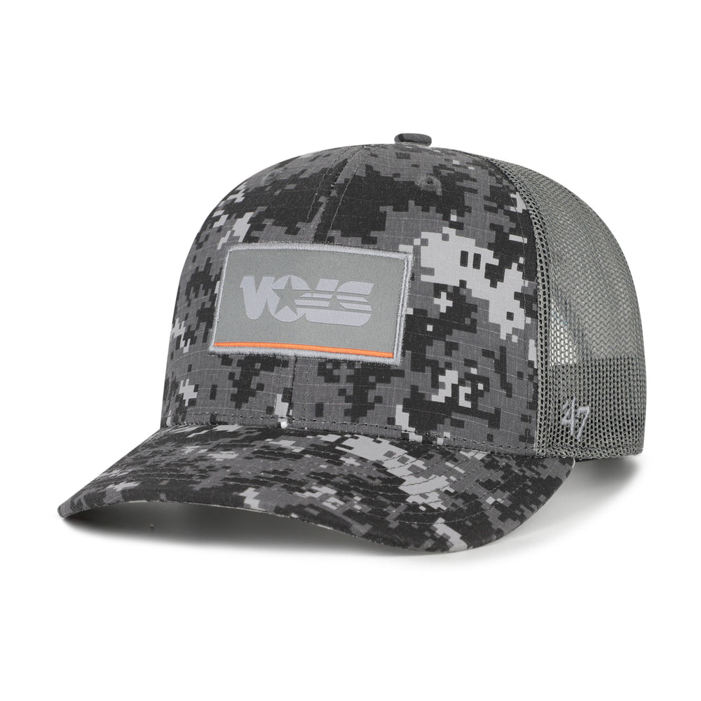 TENNESSEE VOLUNTEERS SQURE SCRIPT '47 TRUCKER GREY DIGITAL CAMO