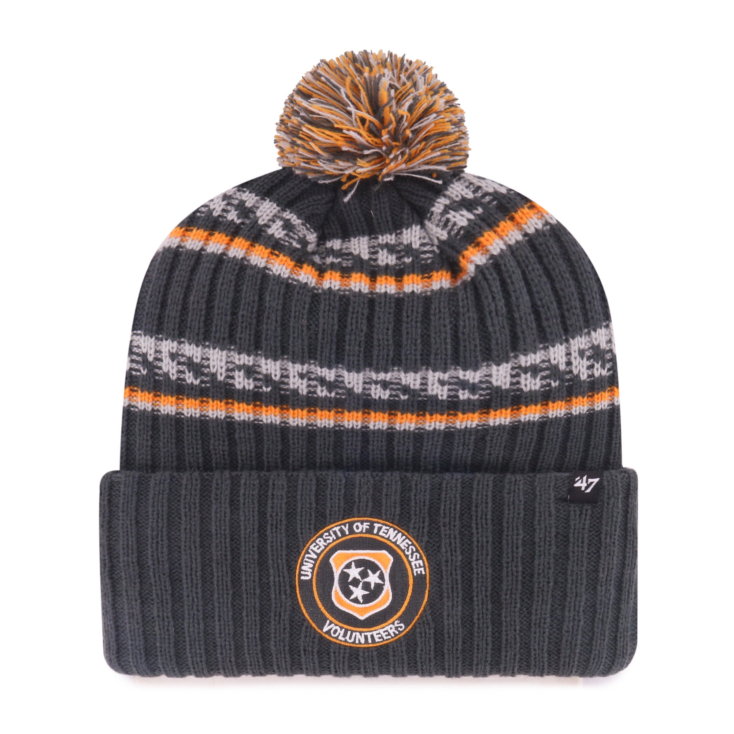 TENNESSEE VOLUNTEERS SMALL STRIPES '47 CUFF KNT CHARCOAL