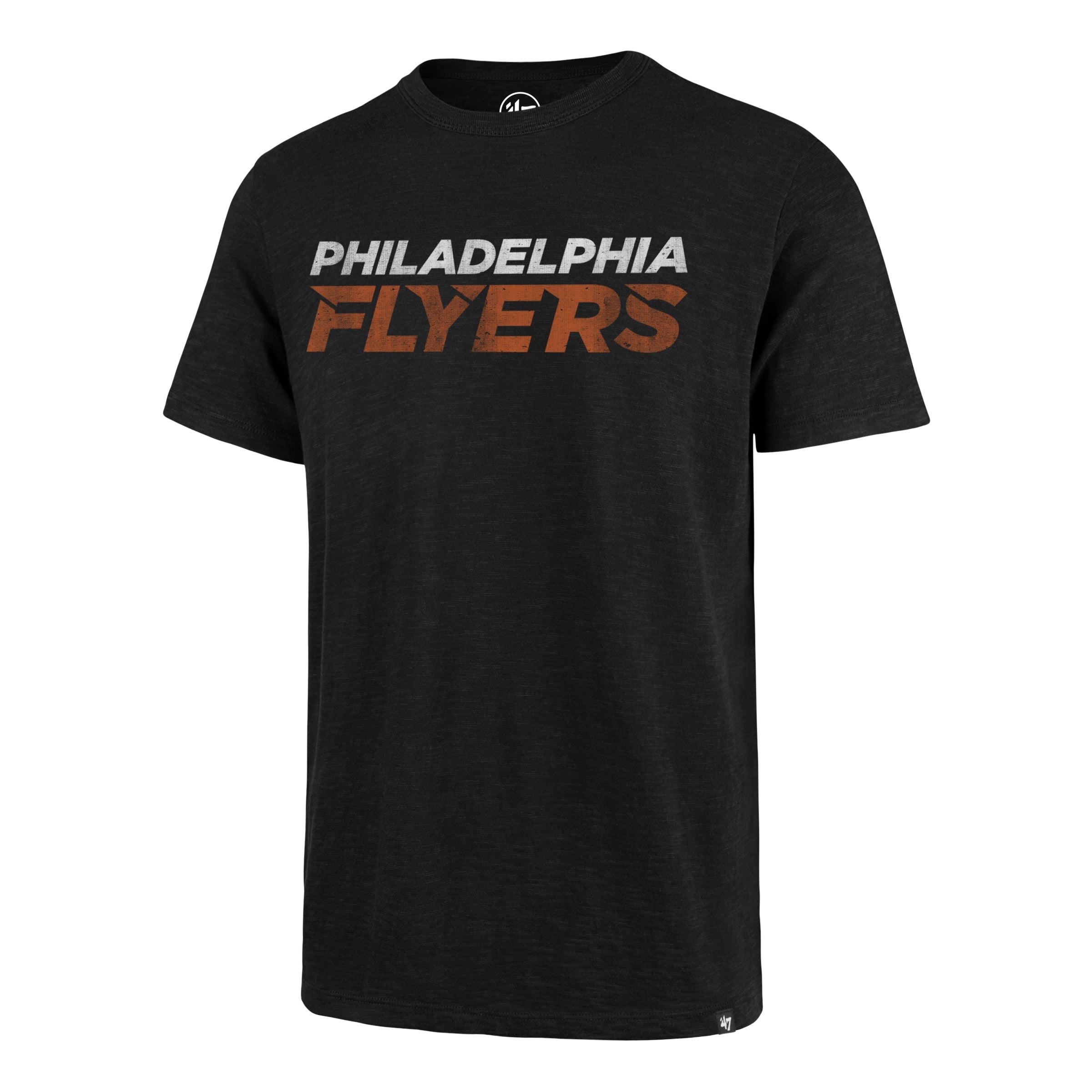 PHILADELPHIA FLYERS GRIT WORDMARK '47 SCRUM TEE JET BLACK