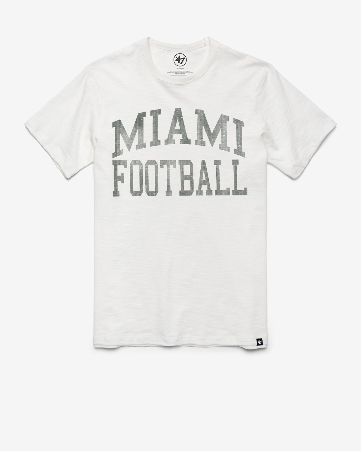 MIAMI HURRICANES CLASSIC BLOCK '47 SCRUM TEE WHITE WASH