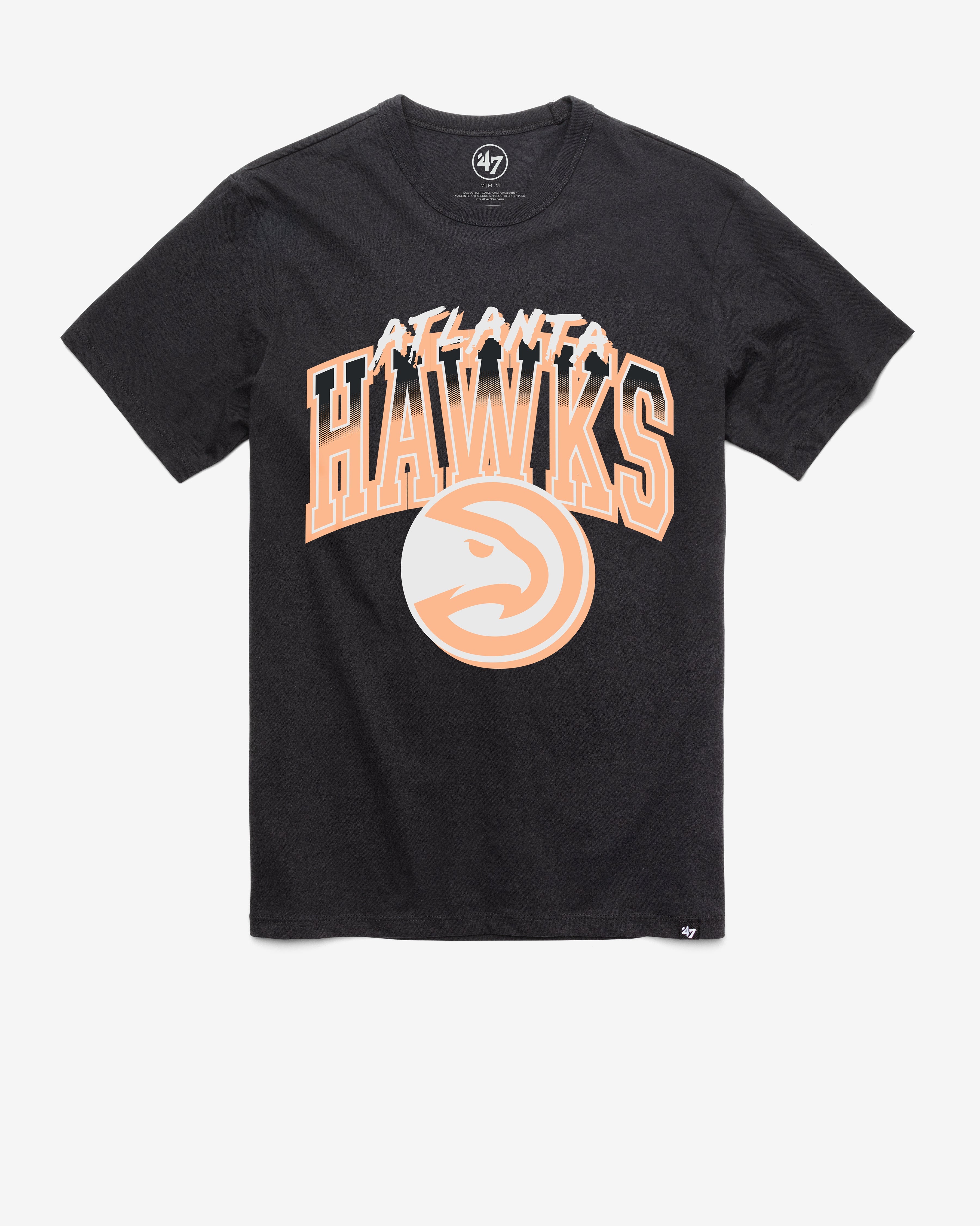ATLANTA HAWKS CITY EDITION SWISH FADE '47 FRANKLIN TEE FLINT BLACK