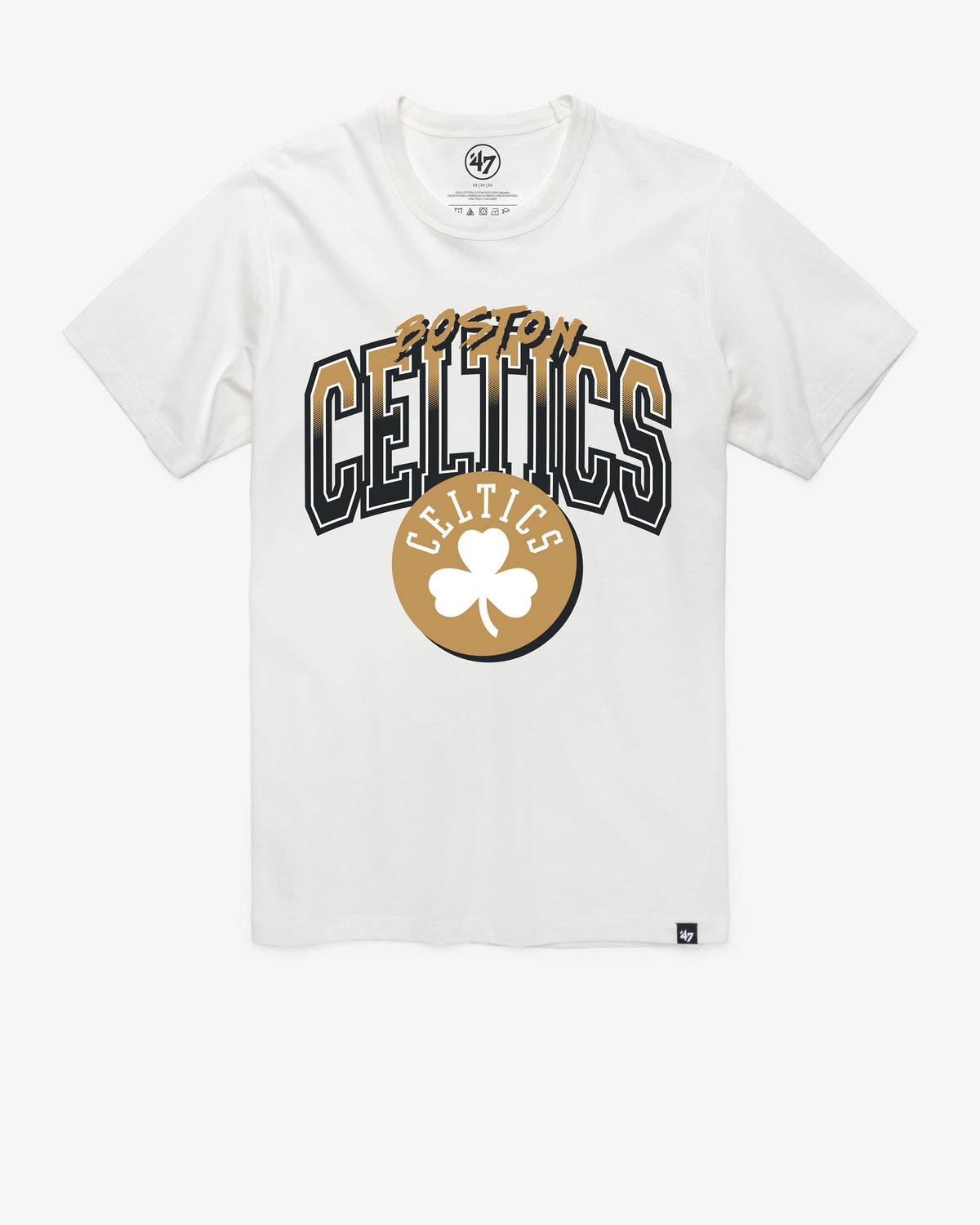 BOSTON CELTICS CITY EDITION SWISH FADE '47 FRANKLIN TEE WHITE WASH