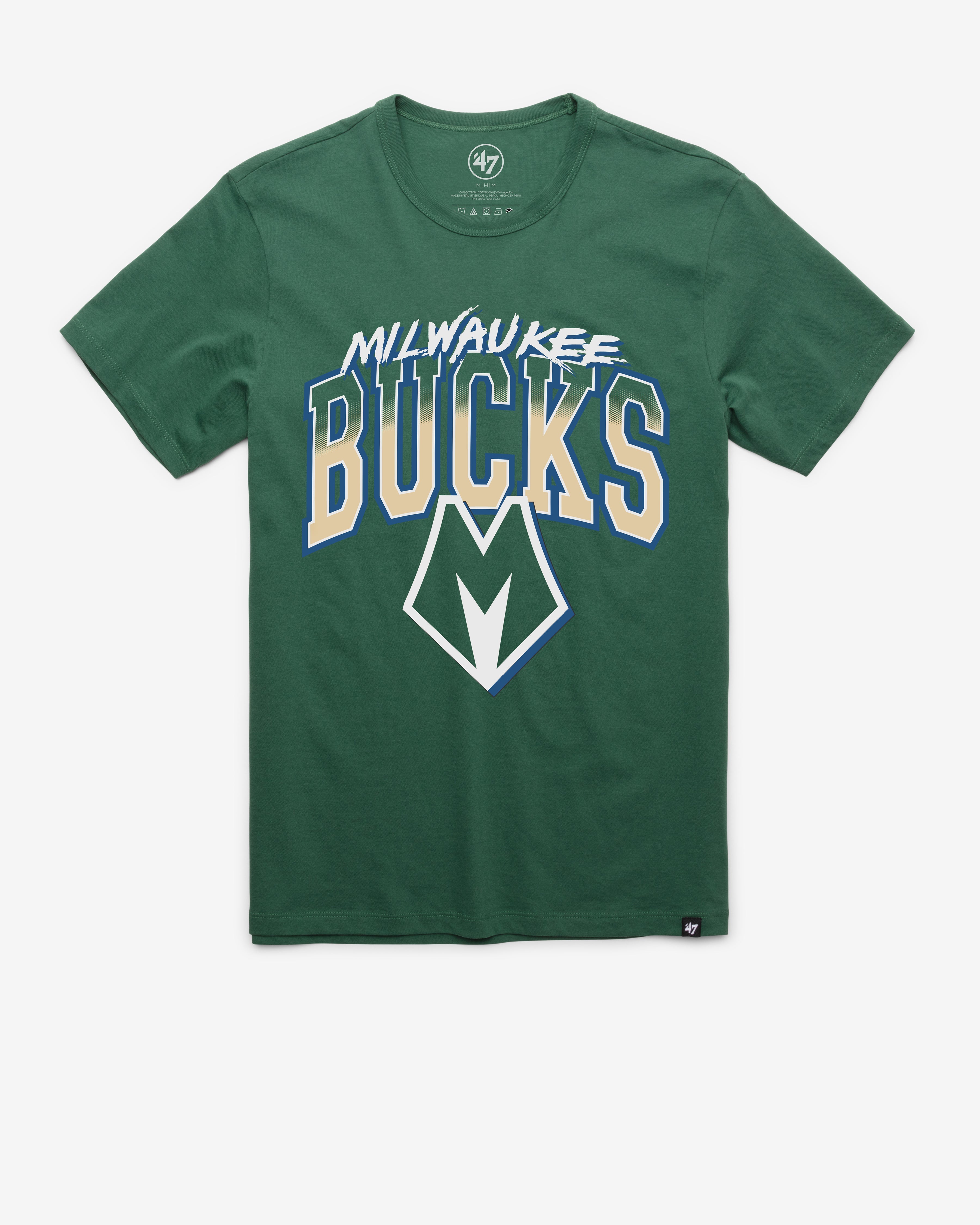 MILWAUKEE BUCKS CITY EDITION SWISH FADE '47 FRANKLIN TEE ELM GREEN