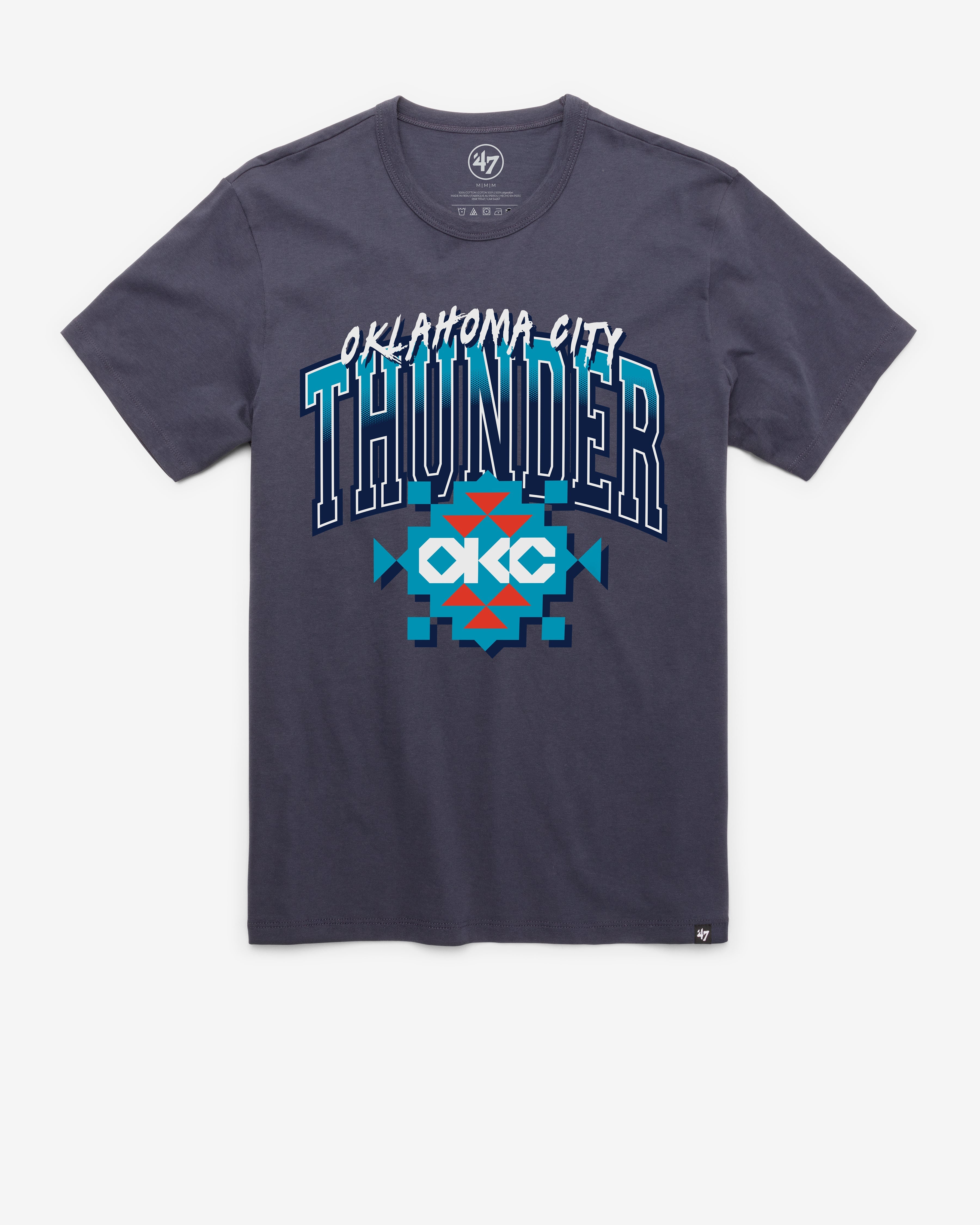 OKLAHOMA CITY THUNDER CITY EDITION SWISH FADE '47 FRANKLIN TEE ATLAS BLUE